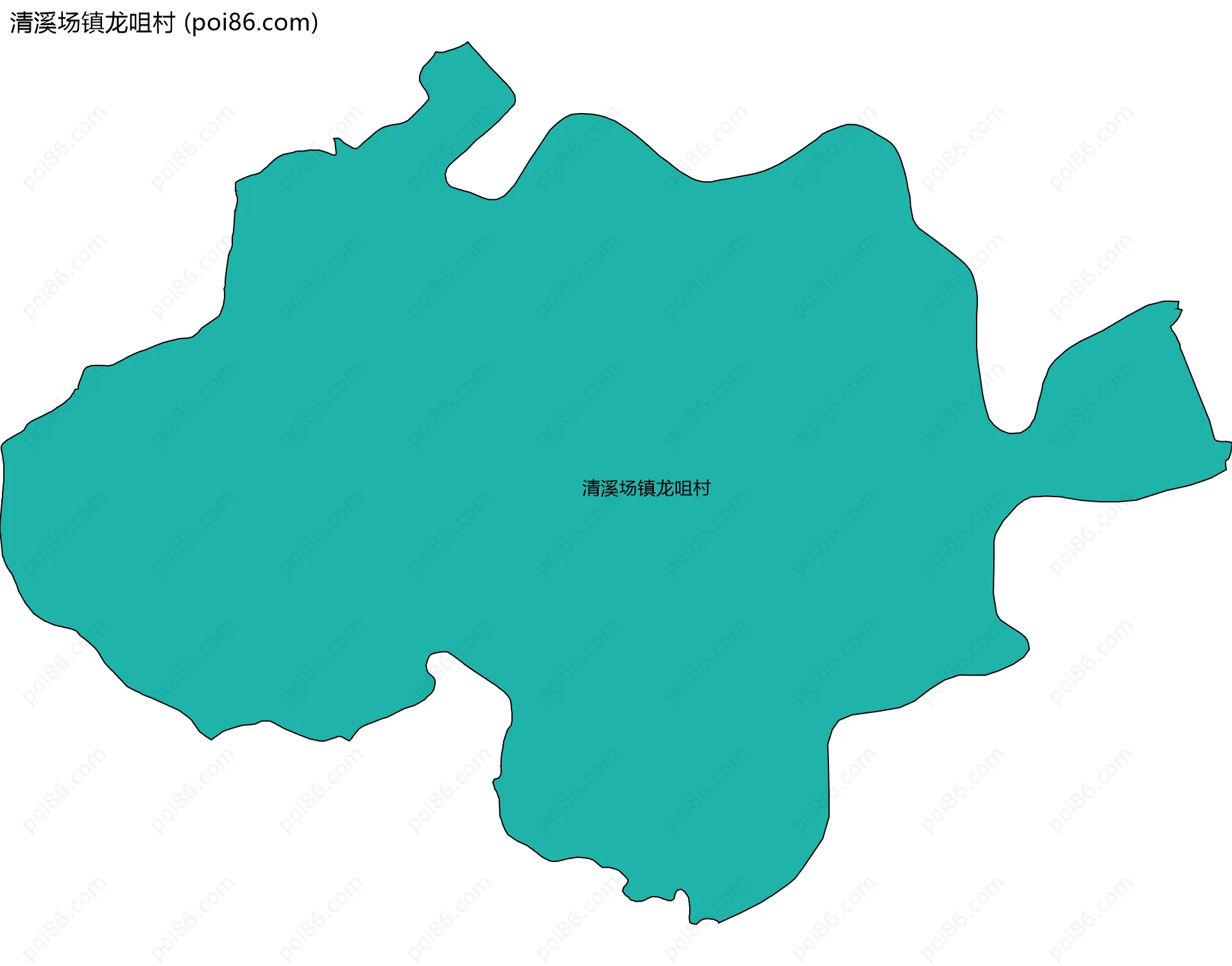 清溪场镇龙咀村边界地图