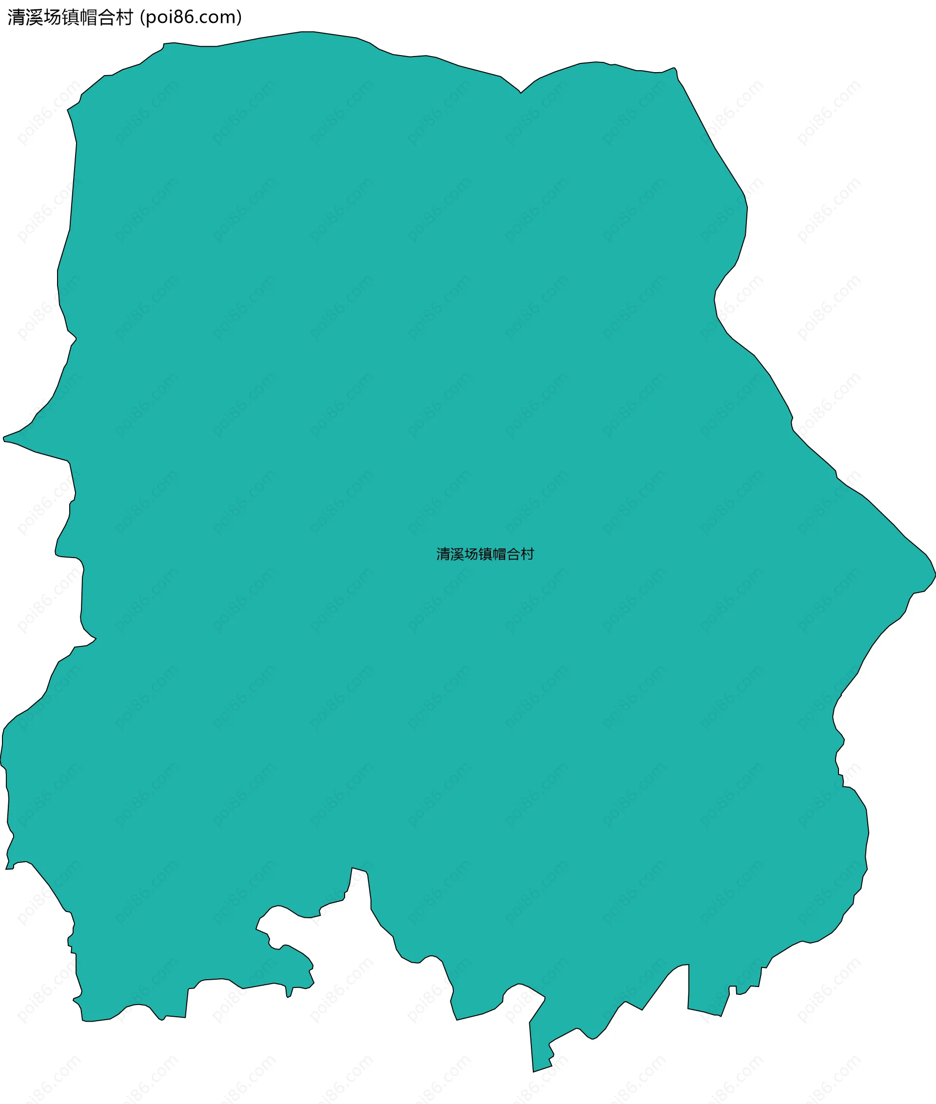 清溪场镇帽合村边界地图