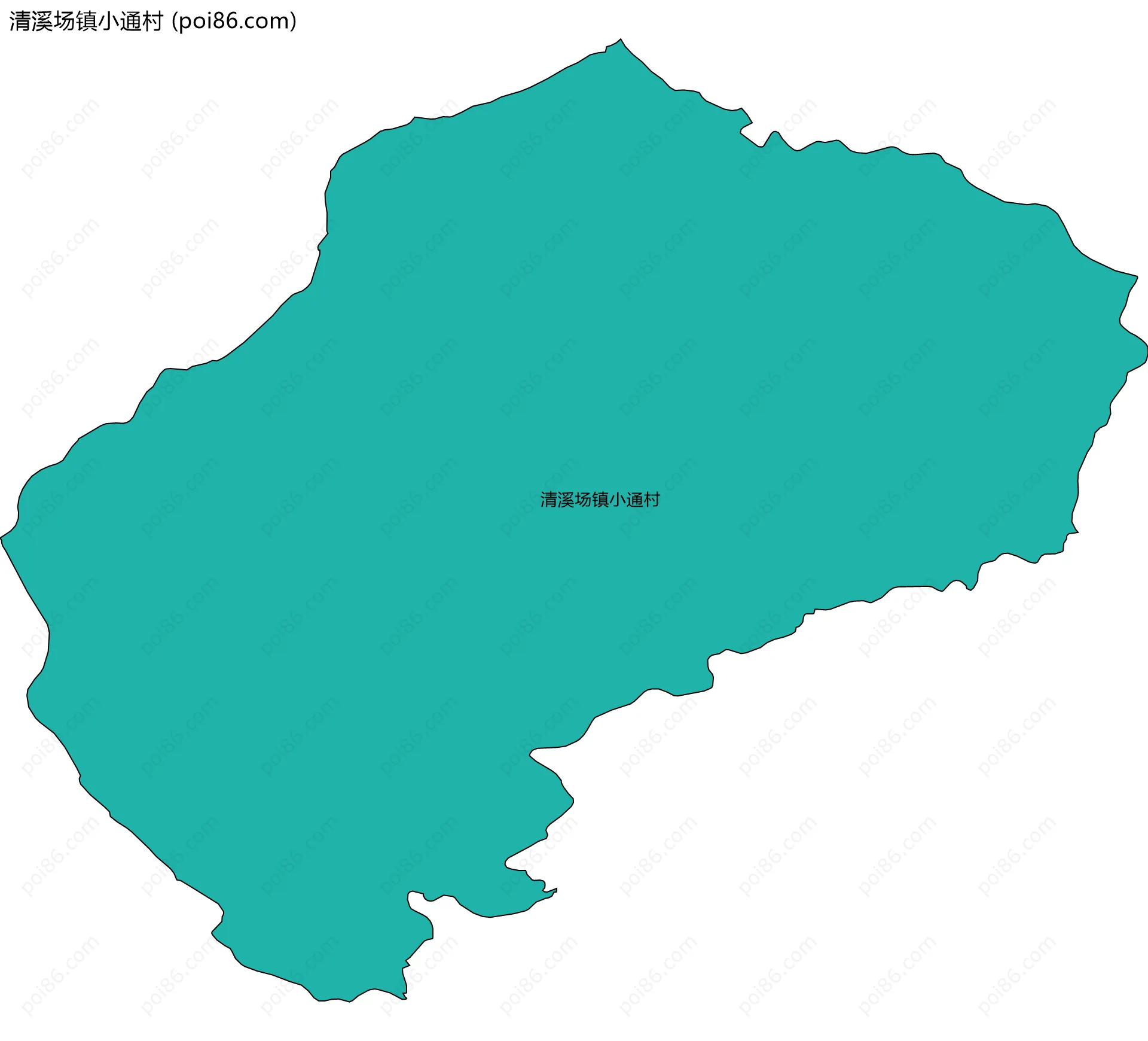 清溪场镇小通村边界地图