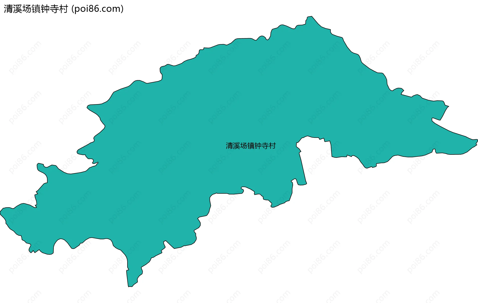 清溪场镇钟寺村边界地图