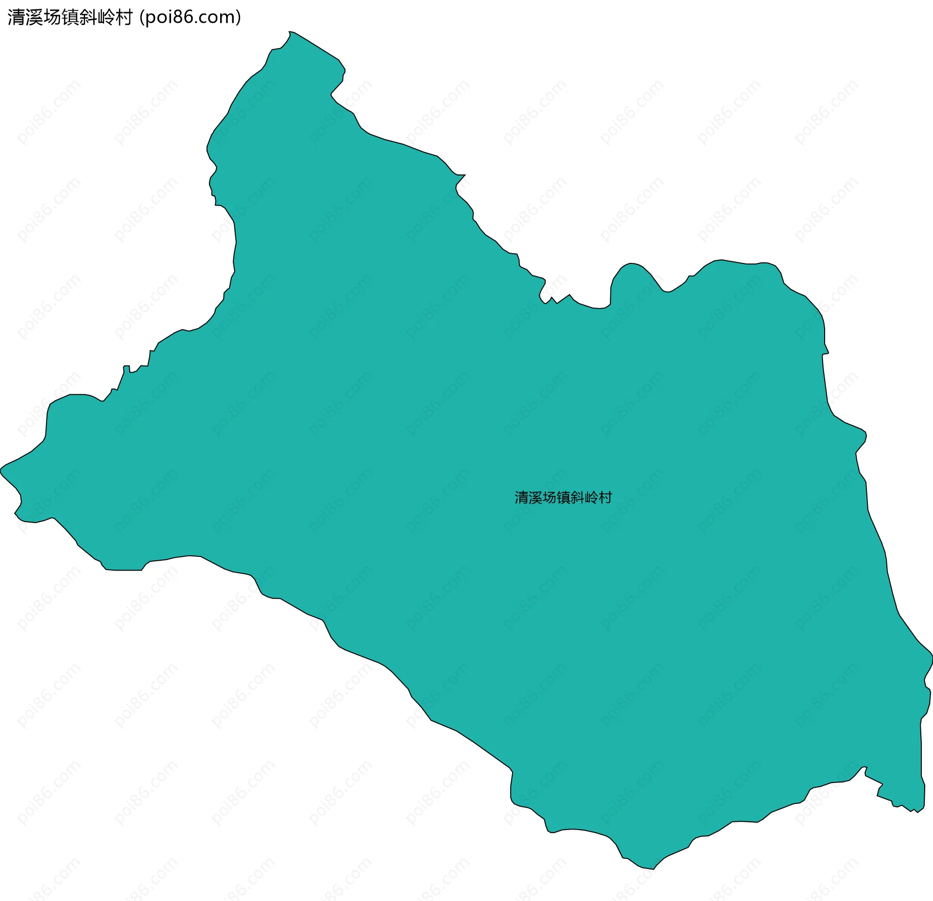 清溪场镇斜岭村边界地图