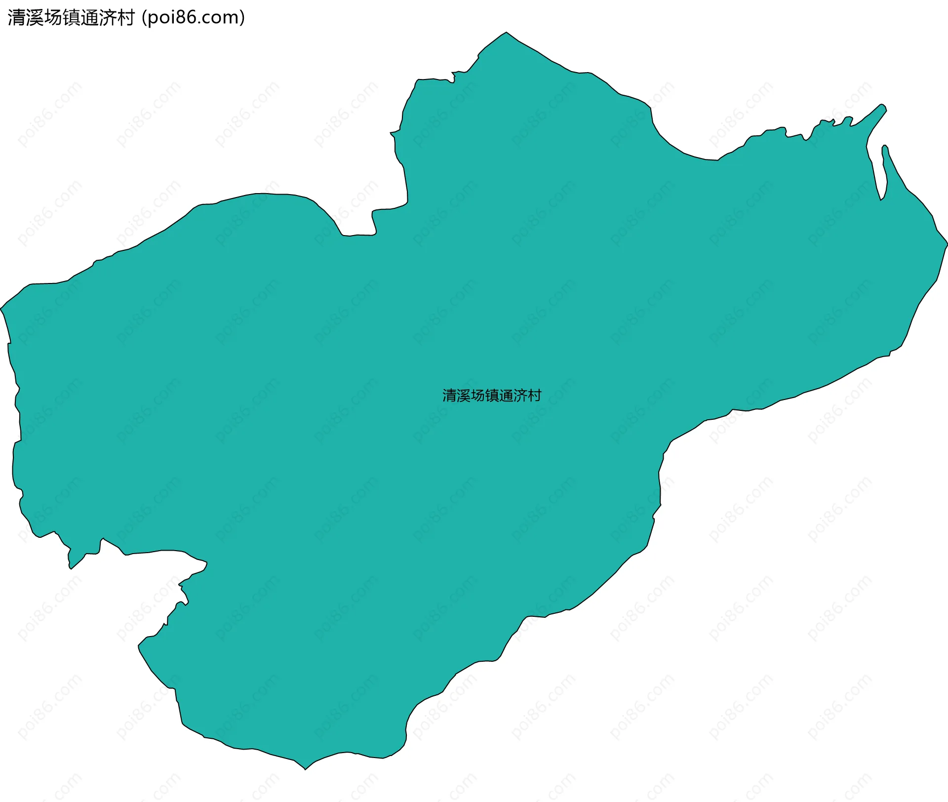 清溪场镇通济村边界地图