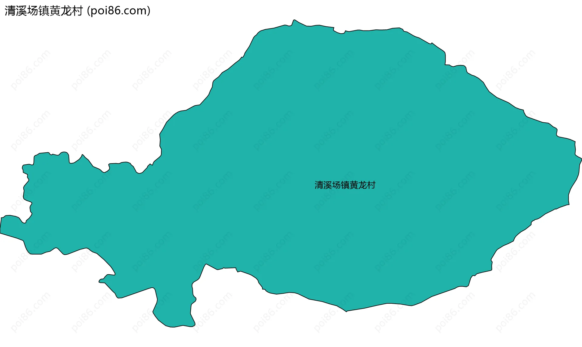 清溪场镇黄龙村边界地图