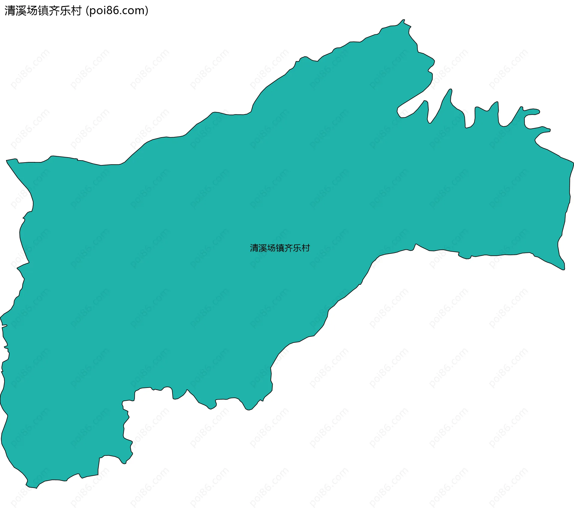 清溪场镇齐乐村边界地图