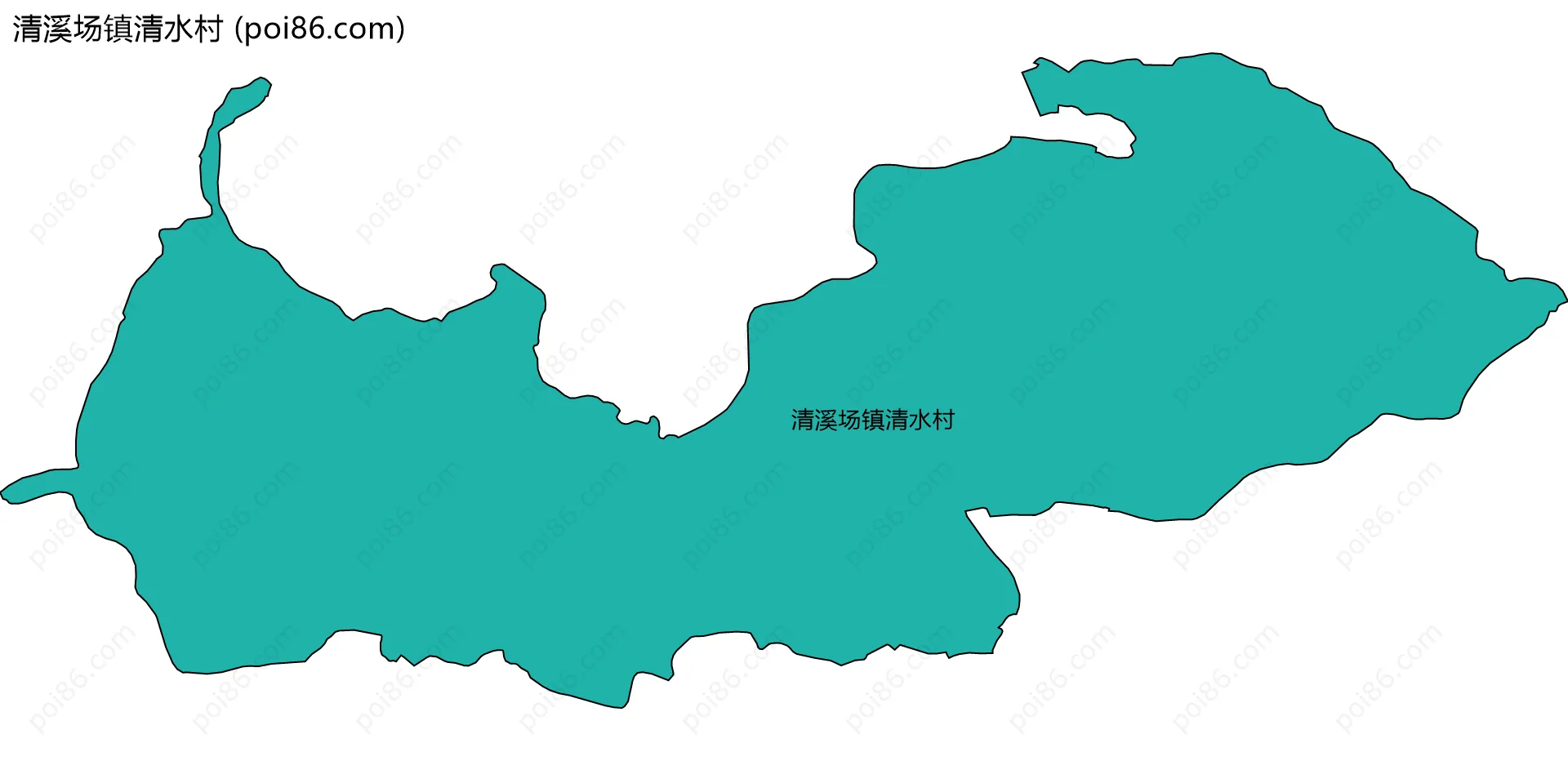 清溪场镇清水村边界地图