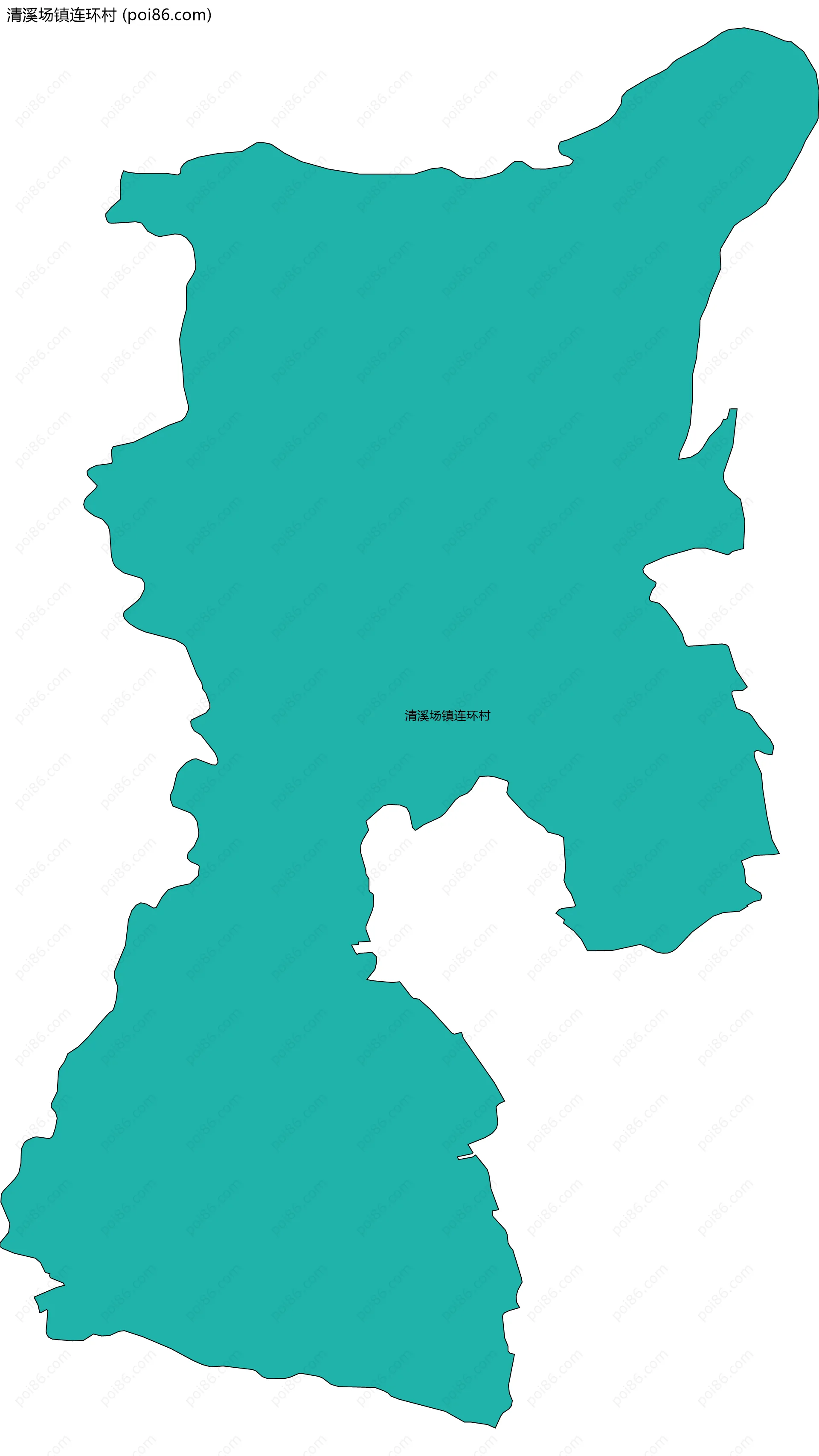 清溪场镇连环村边界地图