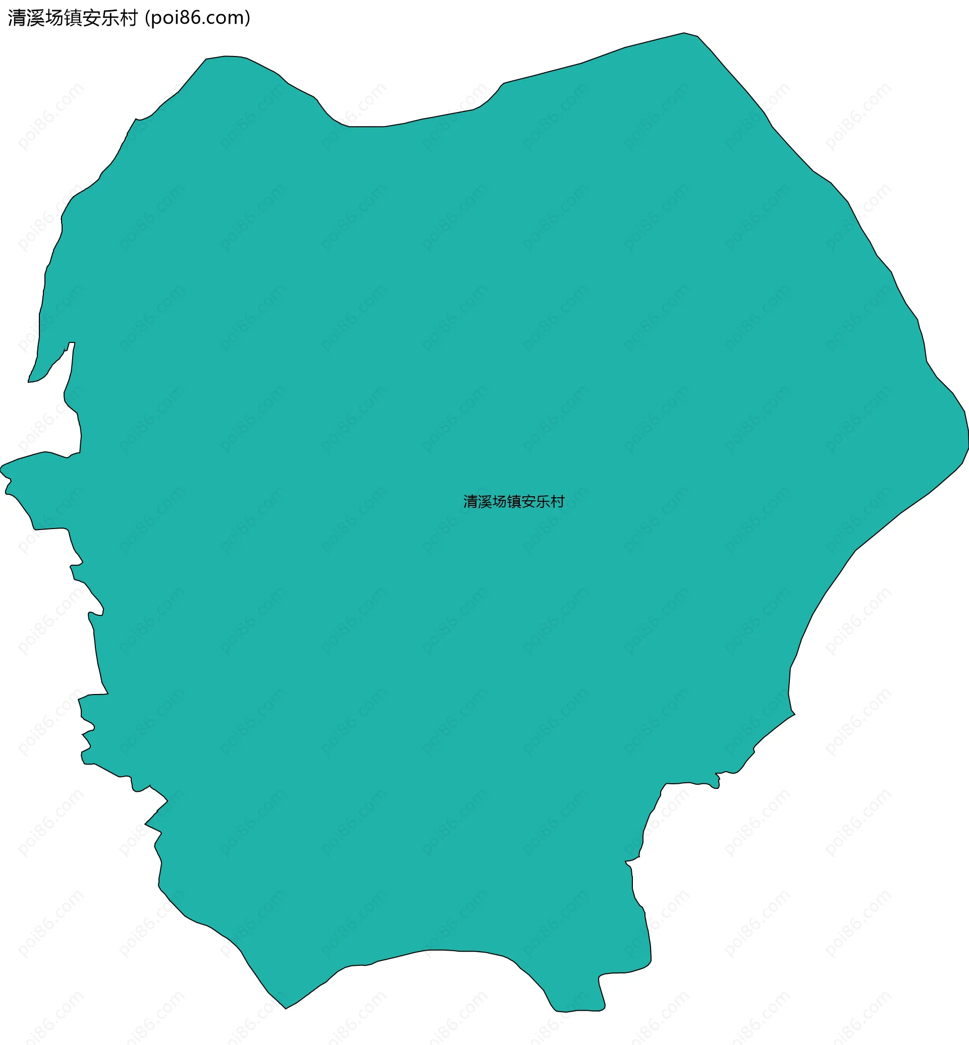 清溪场镇安乐村边界地图