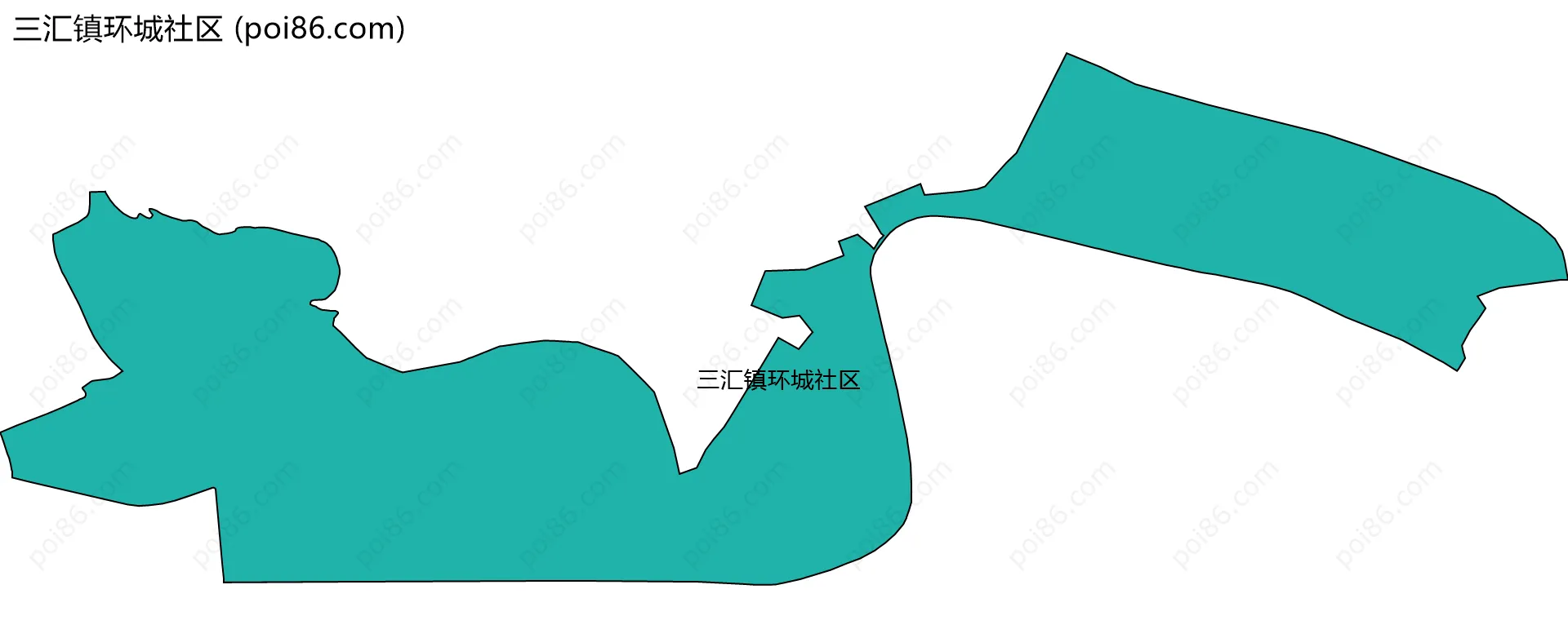 三汇镇环城社区边界地图