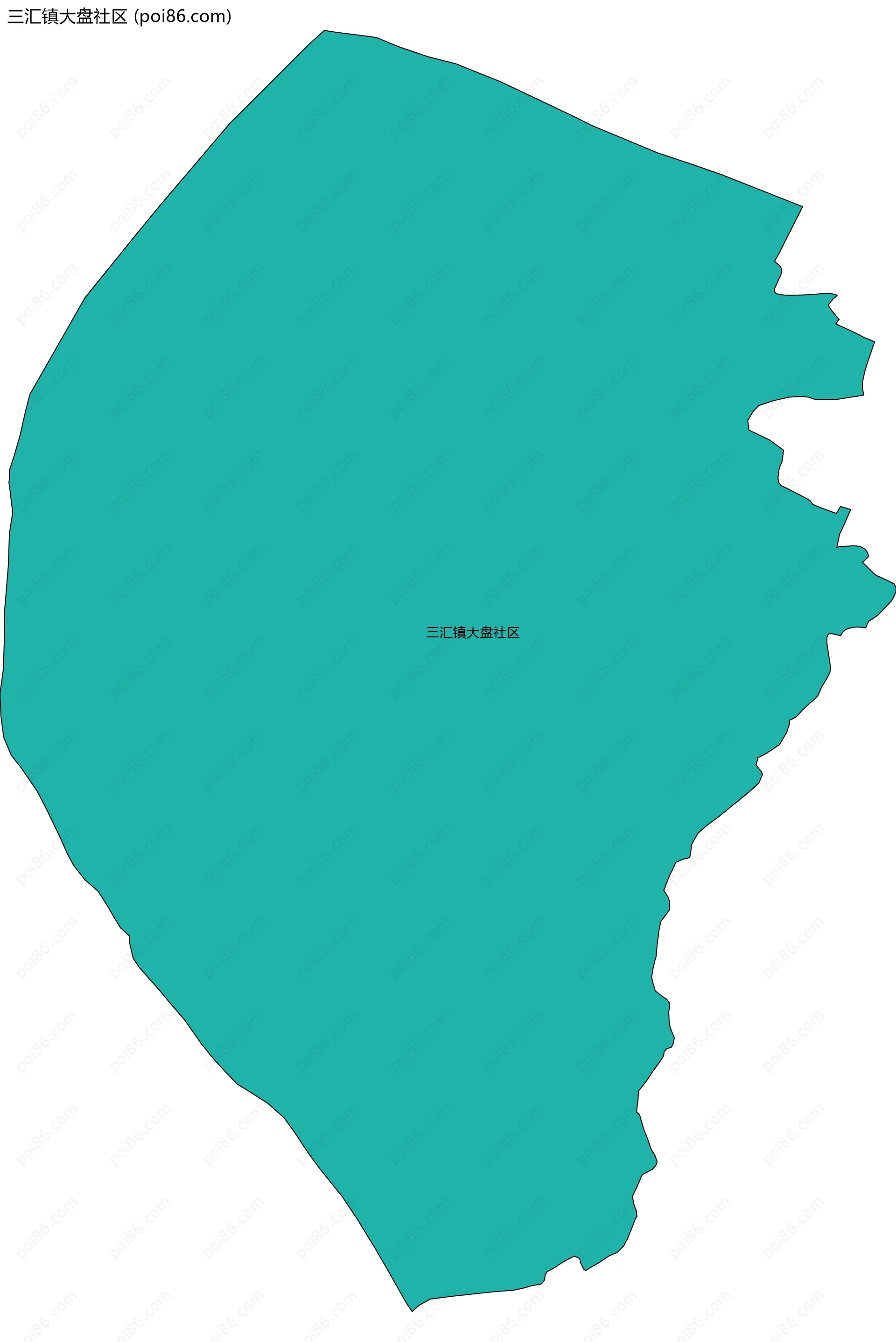 三汇镇大盘社区边界地图