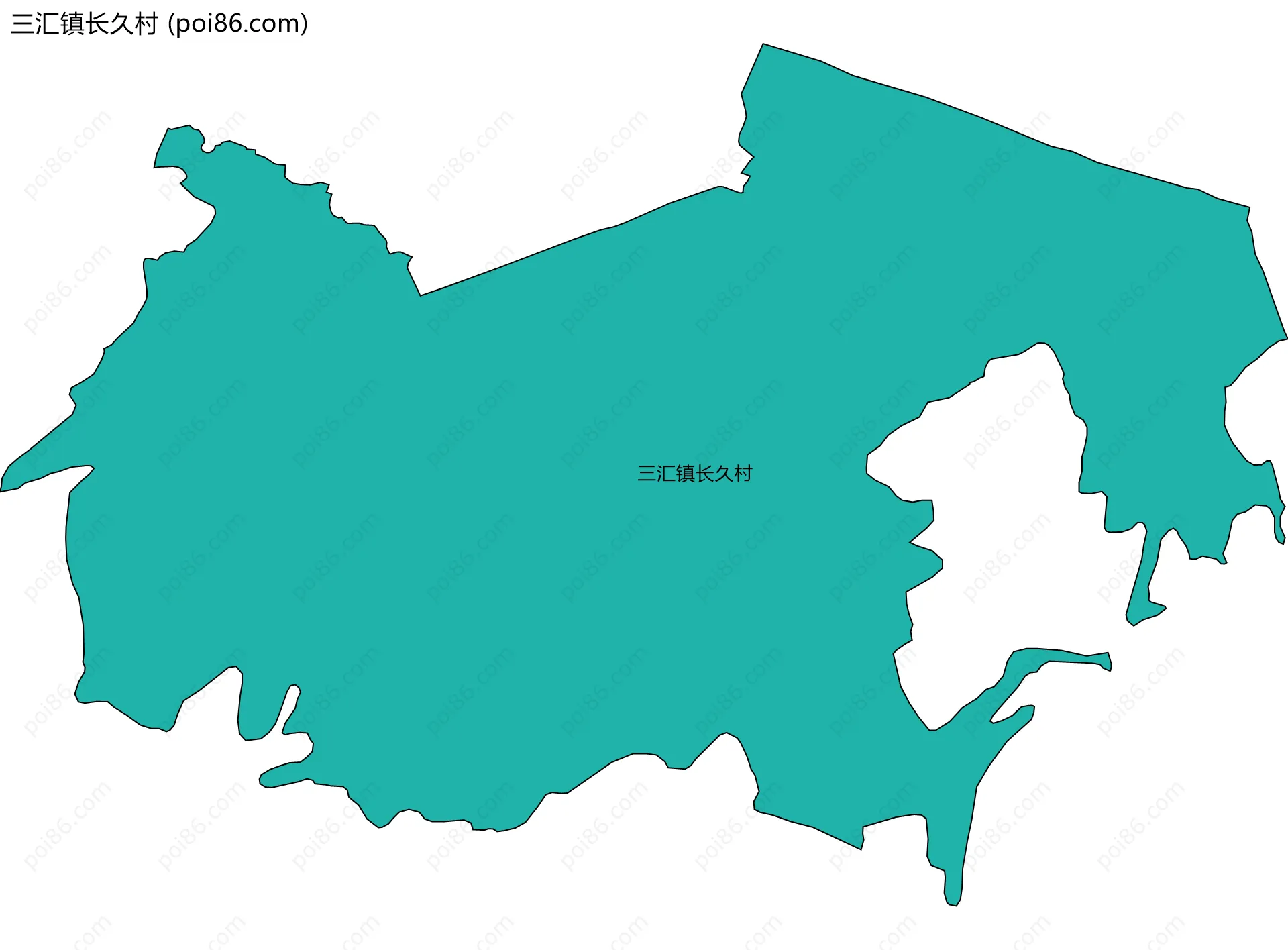 三汇镇长久村边界地图