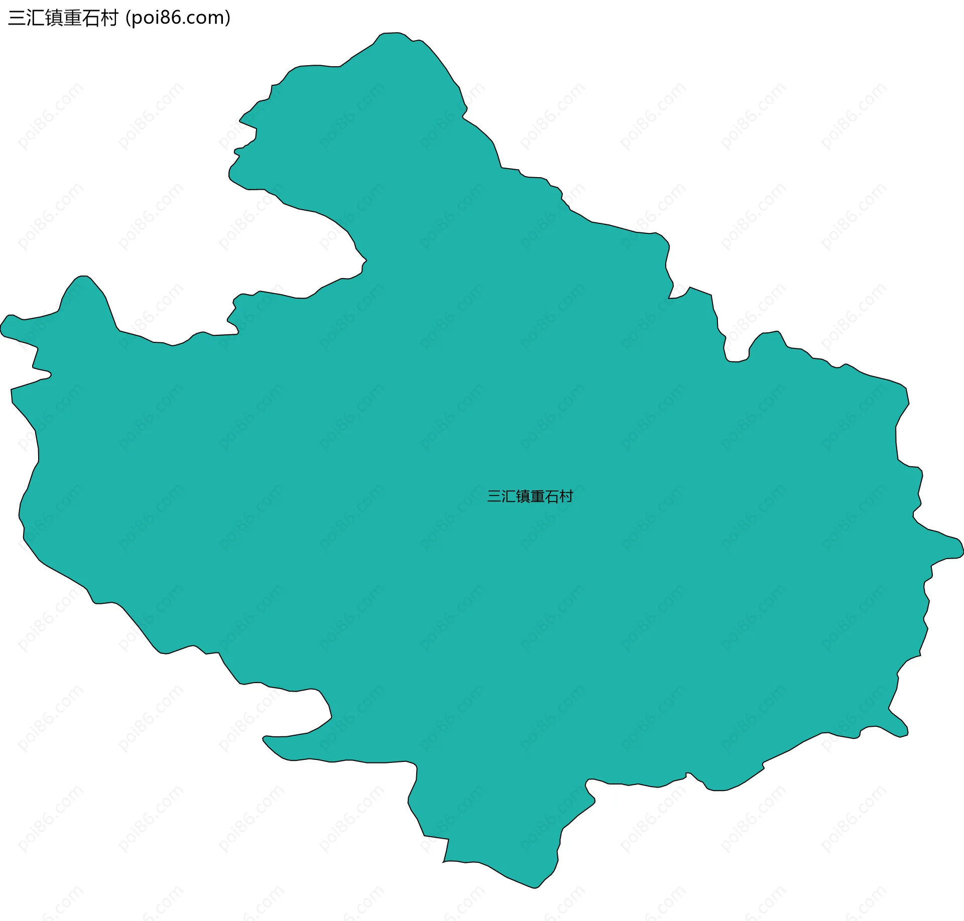 三汇镇重石村边界地图