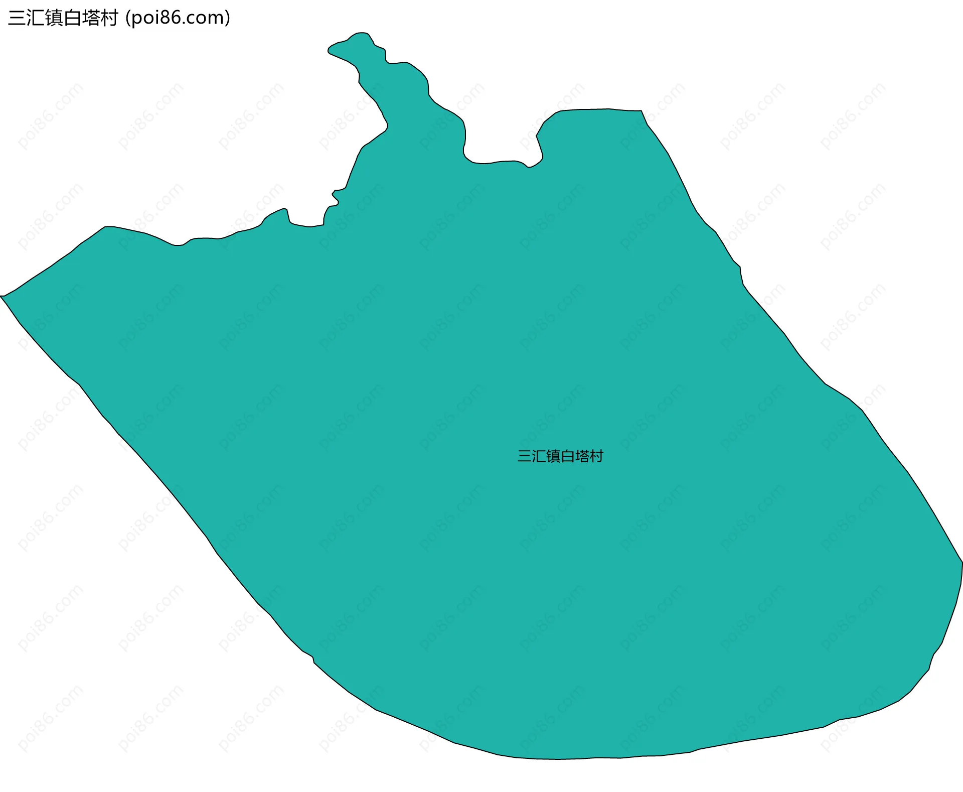 三汇镇白塔村边界地图