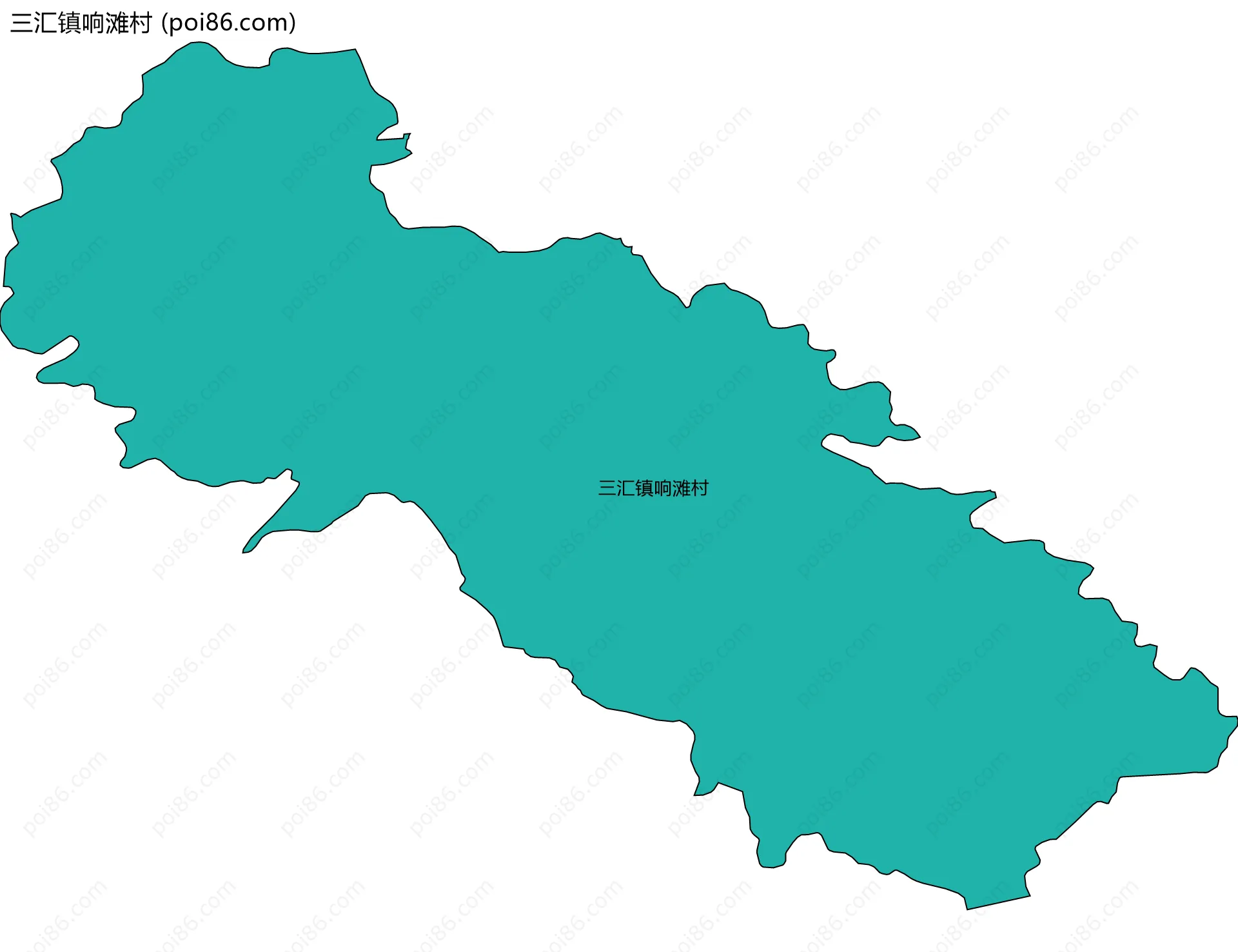 三汇镇响滩村边界地图
