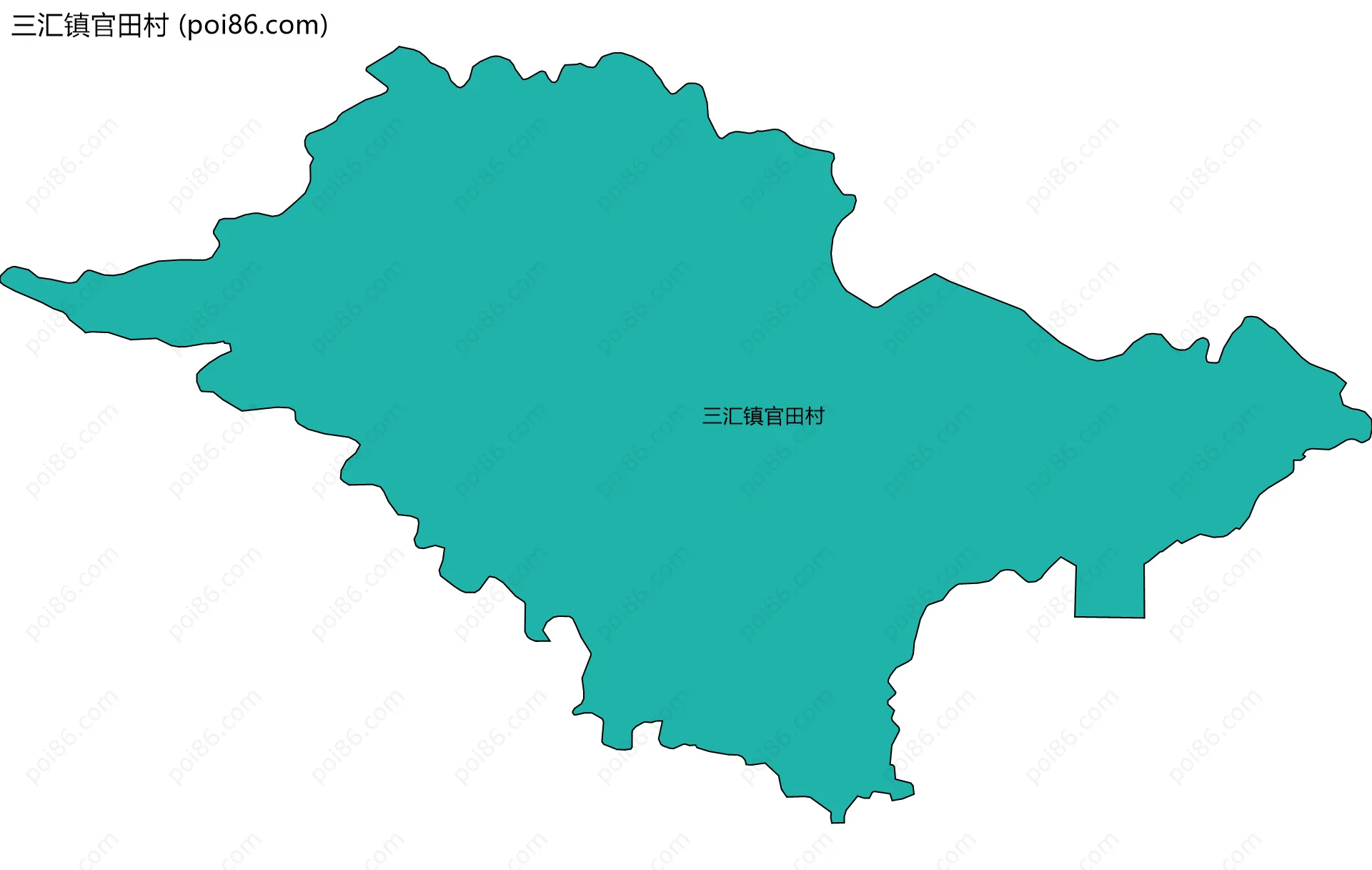 三汇镇官田村边界地图