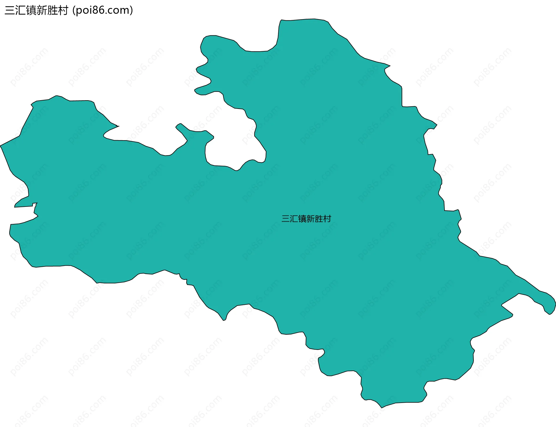 三汇镇新胜村边界地图