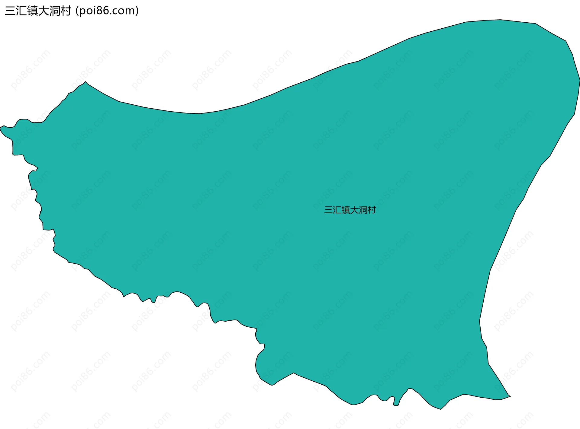 三汇镇大洞村边界地图