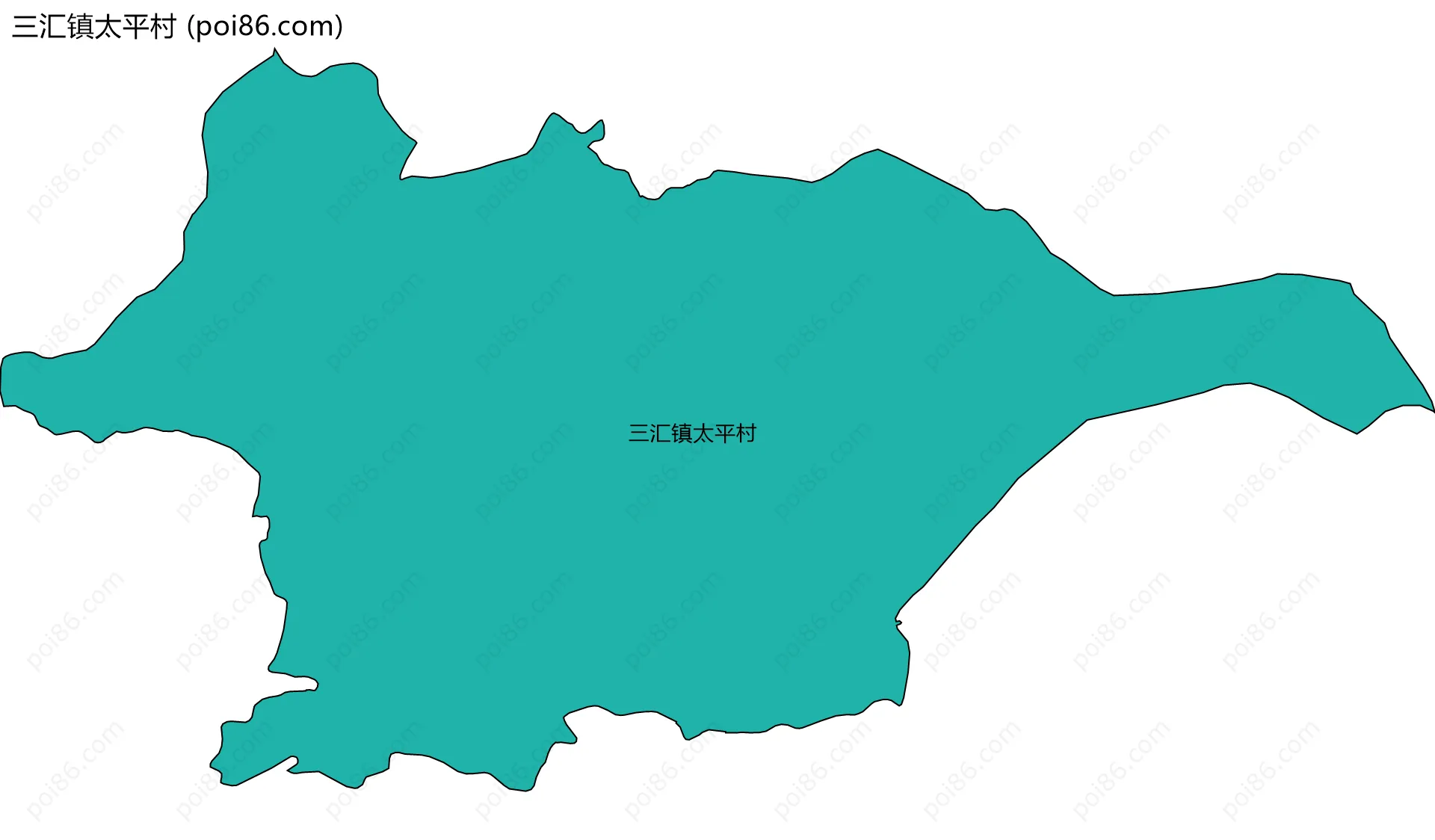 三汇镇太平村边界地图