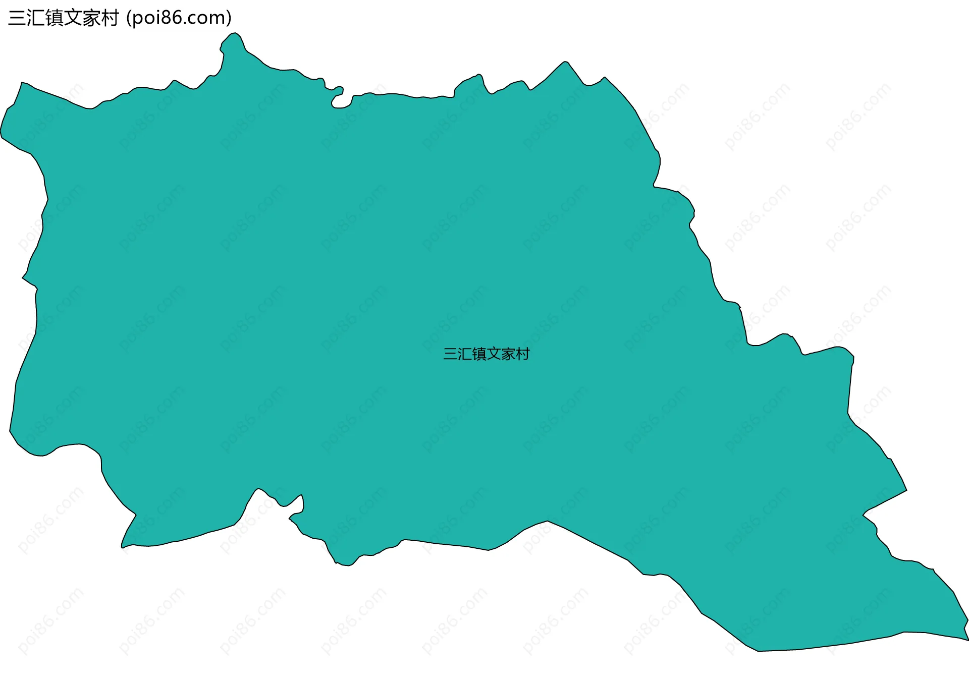 三汇镇文家村边界地图