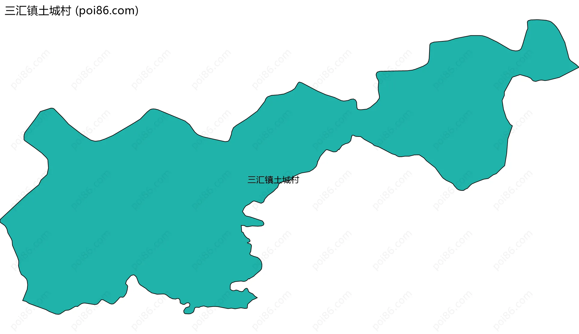 三汇镇土城村边界地图