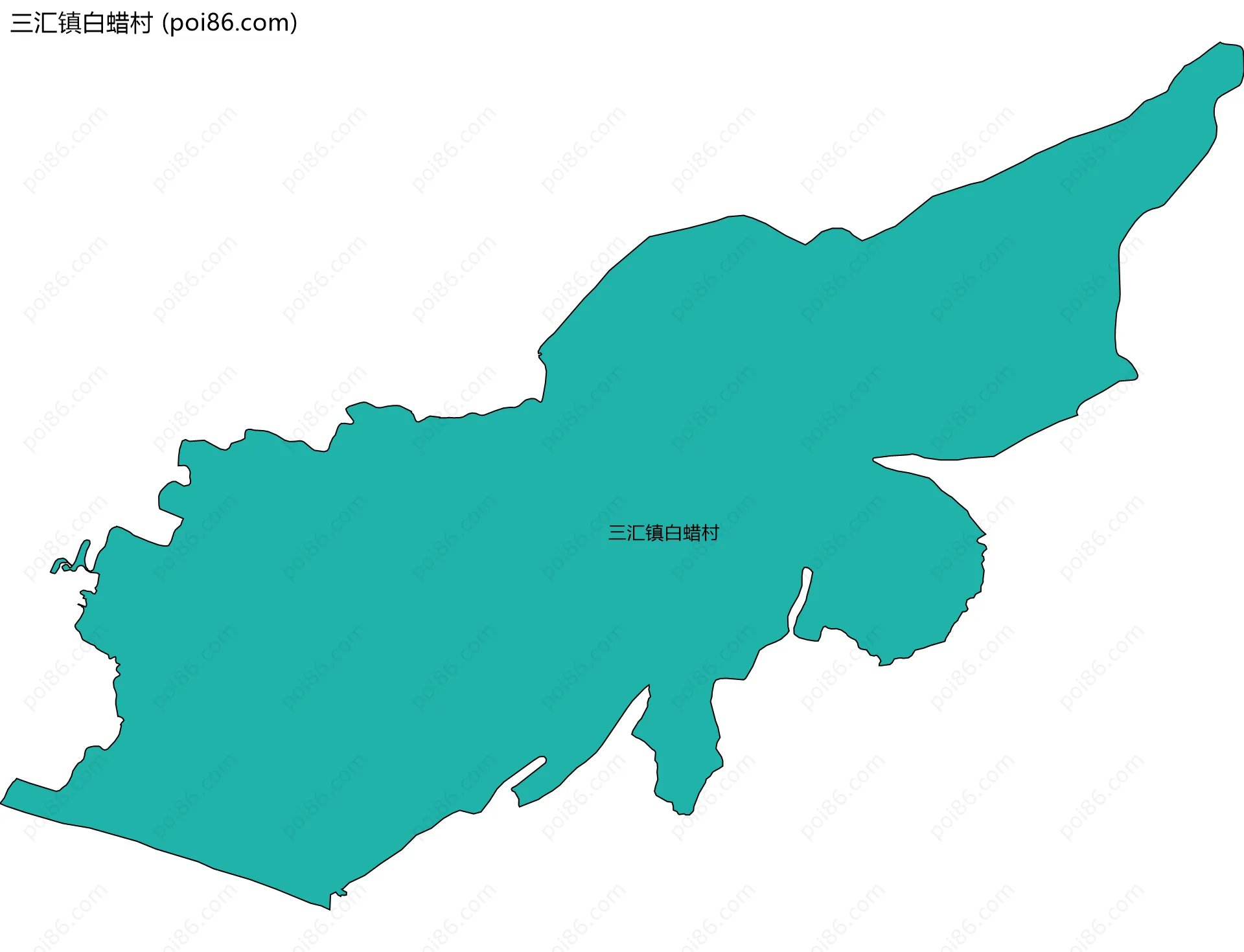 三汇镇白蜡村边界地图