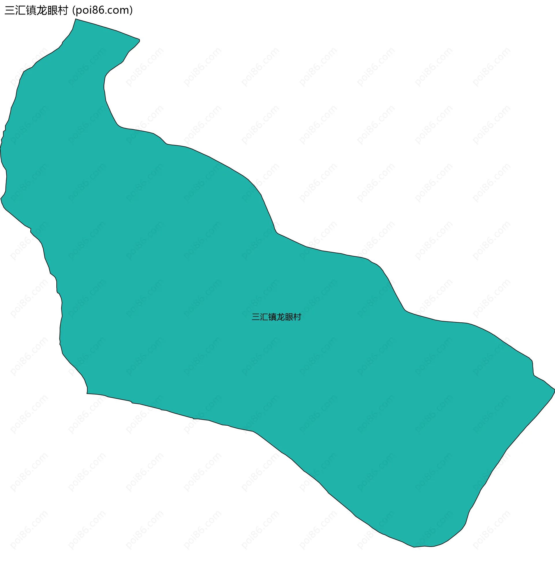 三汇镇龙眼村边界地图