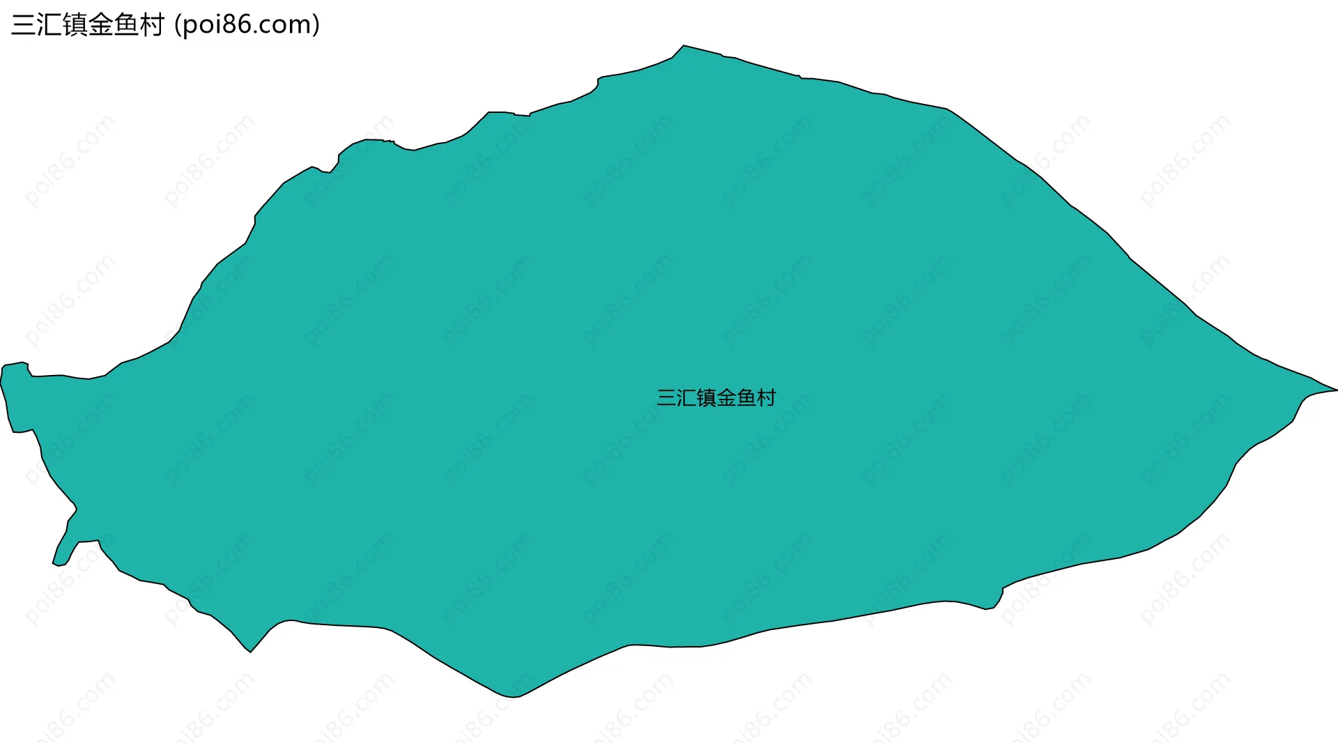 三汇镇金鱼村边界地图