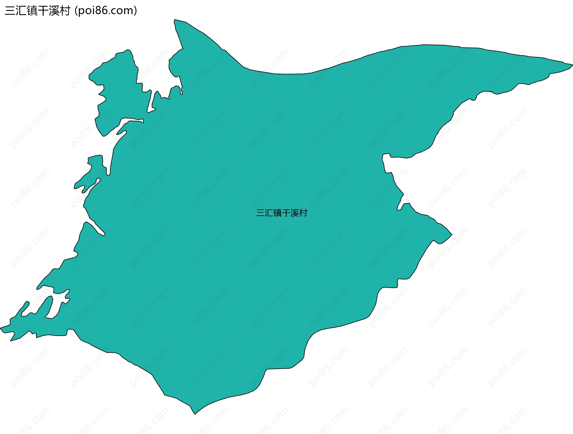 三汇镇干溪村边界地图