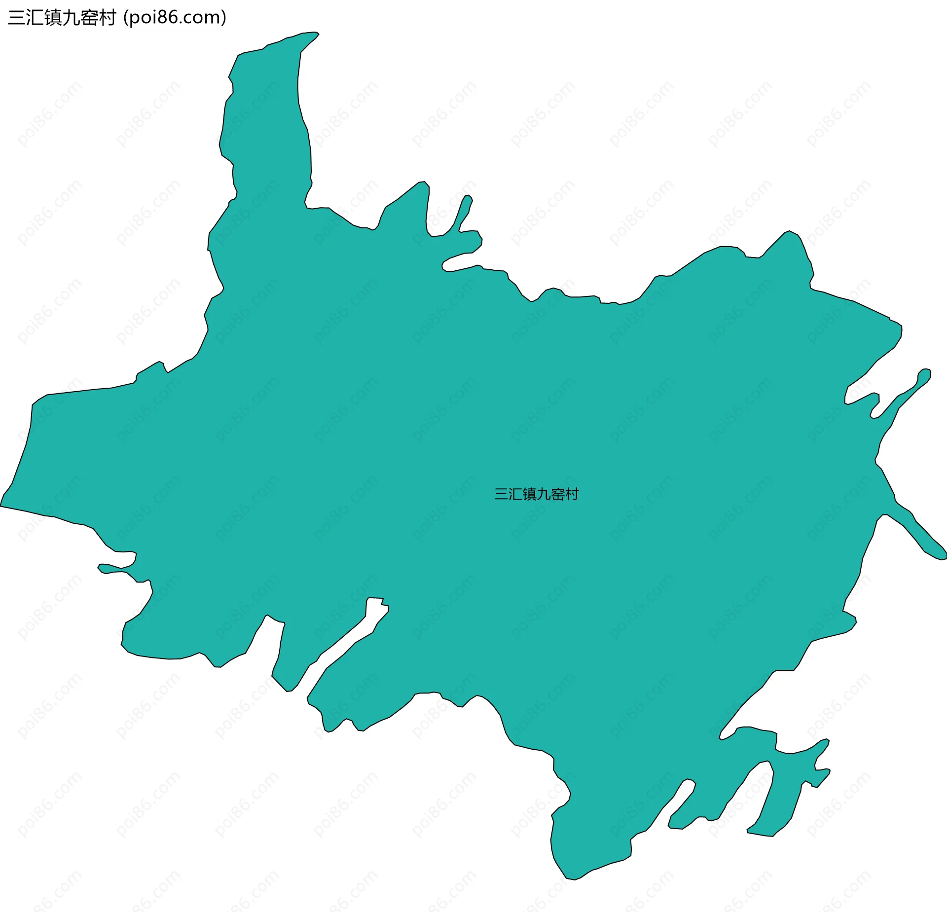 三汇镇九窑村边界地图