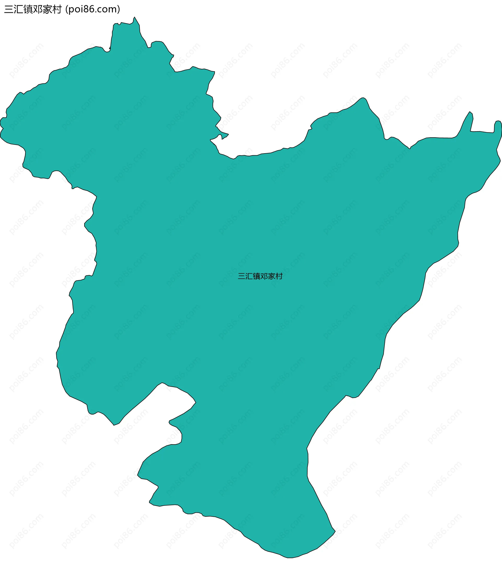 三汇镇邓家村边界地图