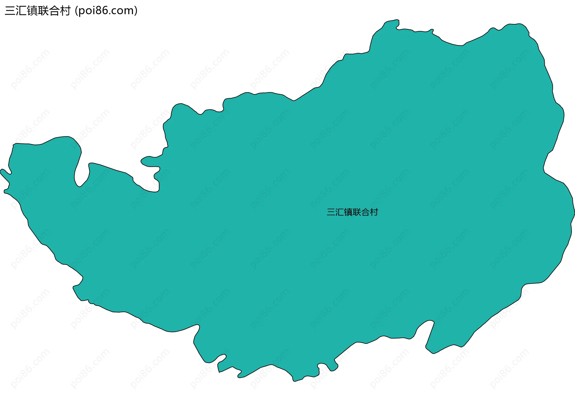 三汇镇联合村边界地图