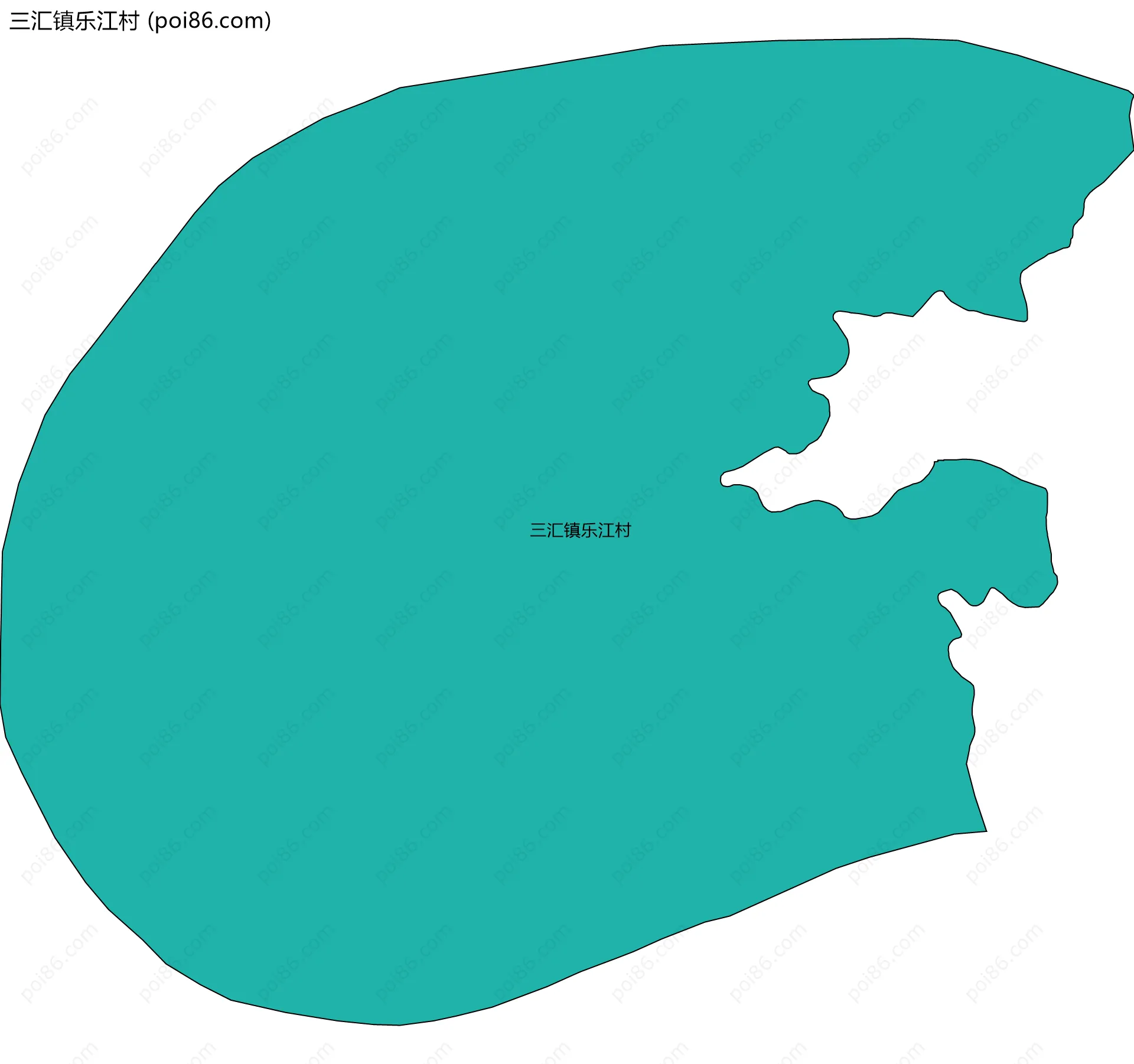 三汇镇乐江村边界地图