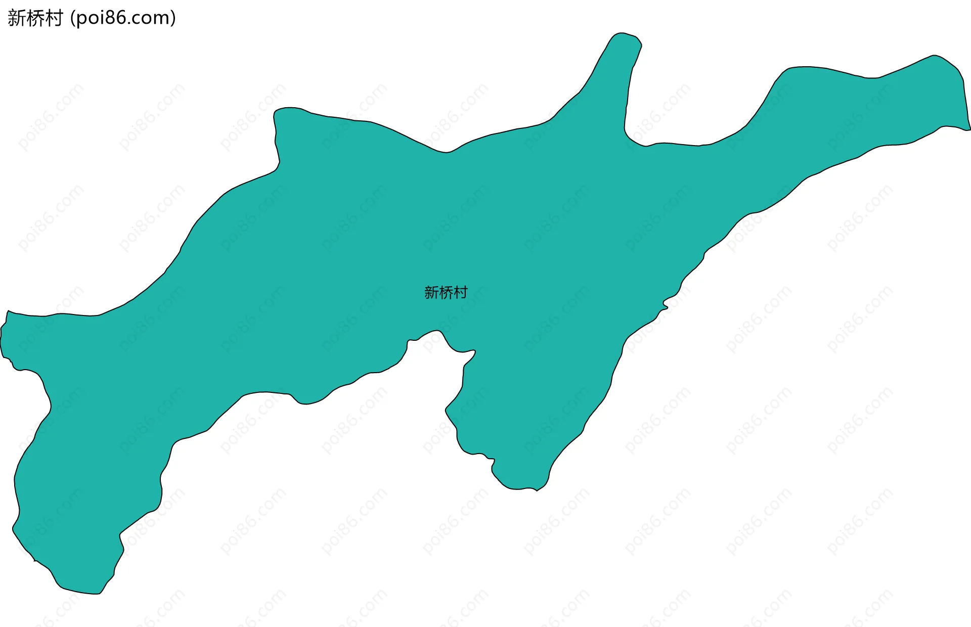 新桥村边界地图