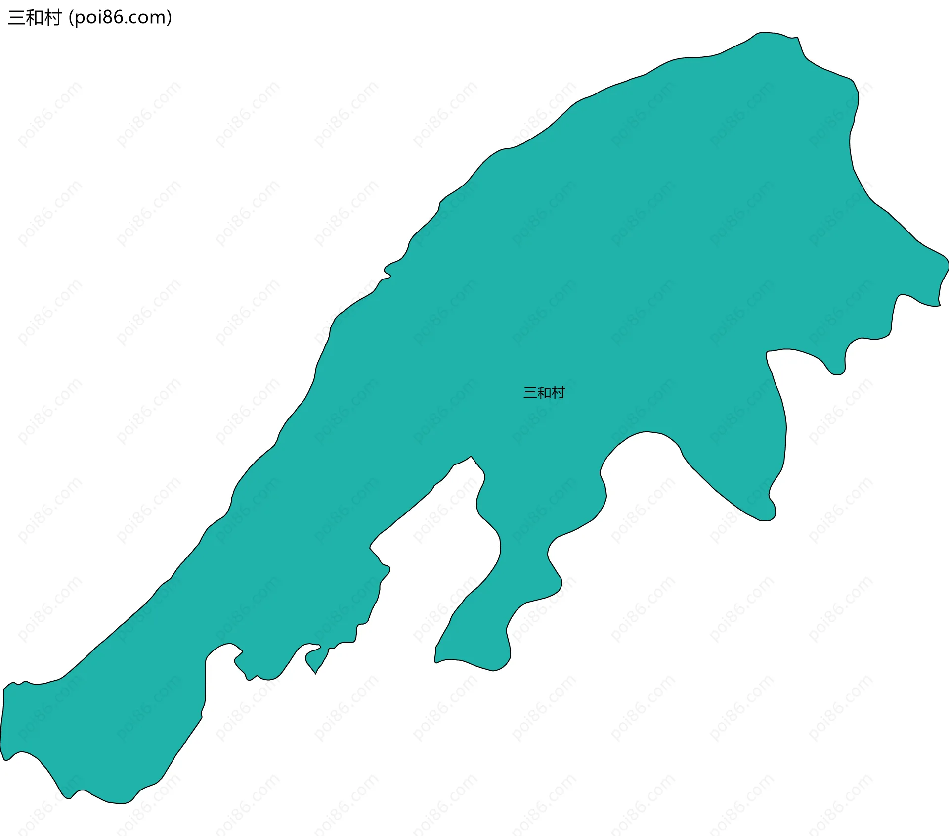 三和村边界地图