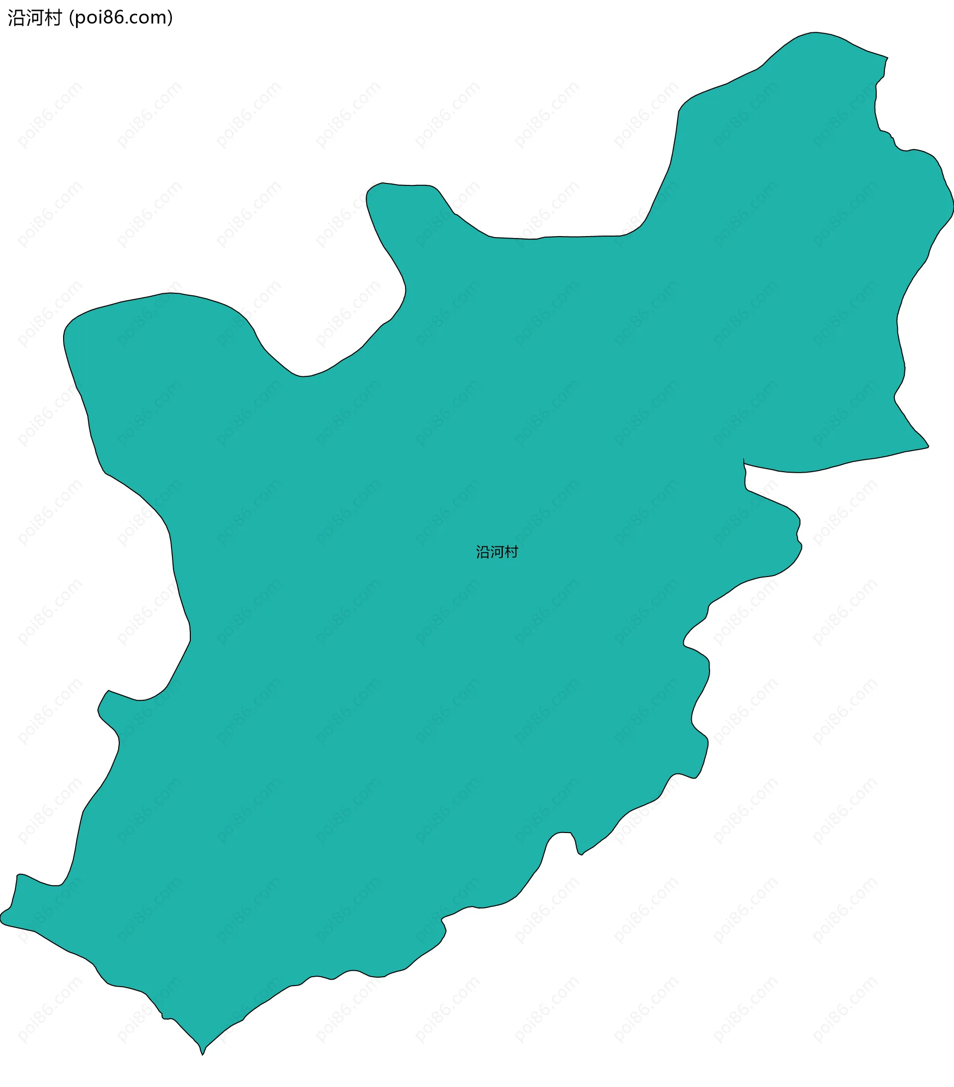 沿河村边界地图