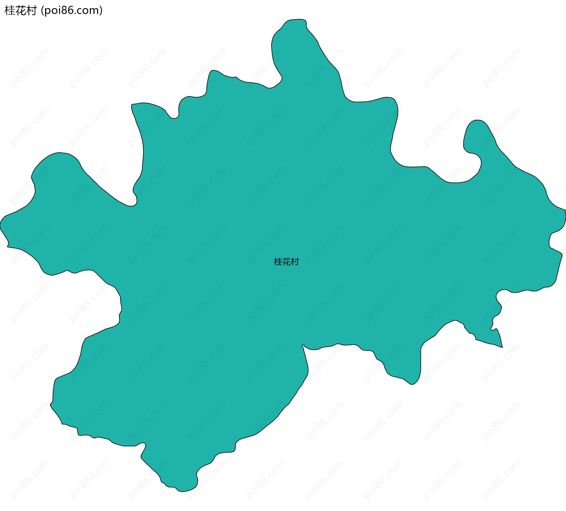 桂花村边界地图