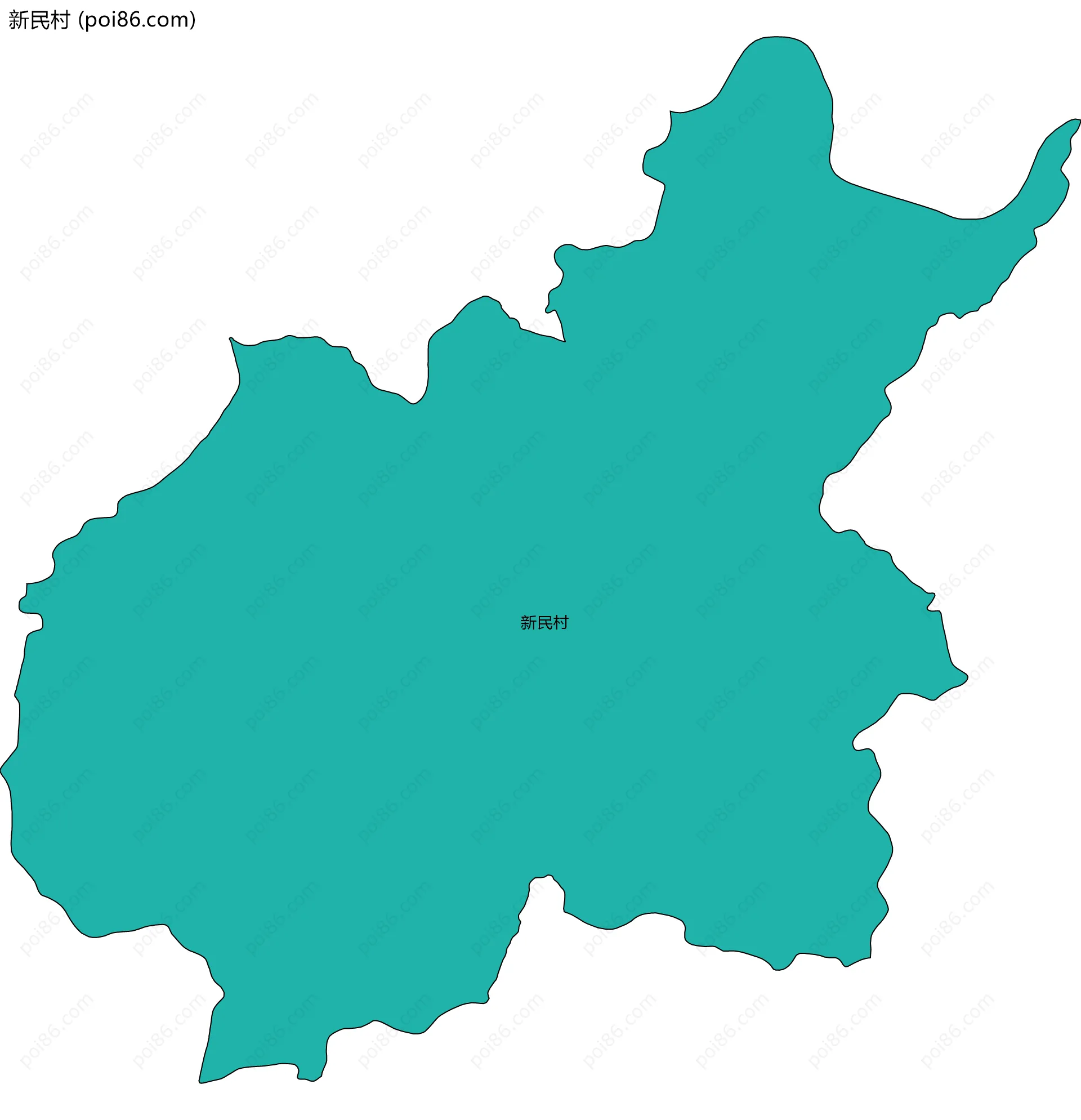 新民村边界地图