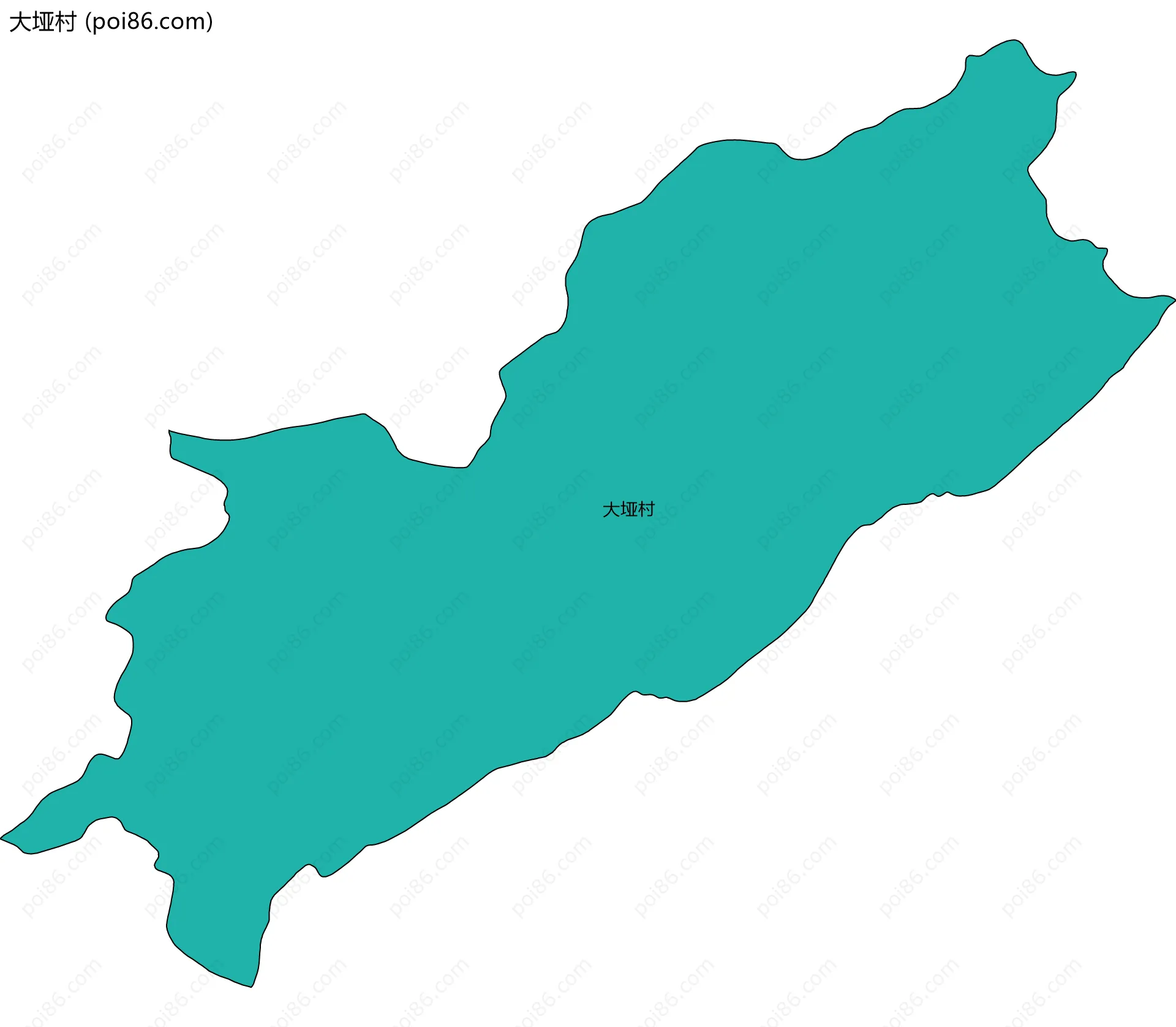 大垭村边界地图