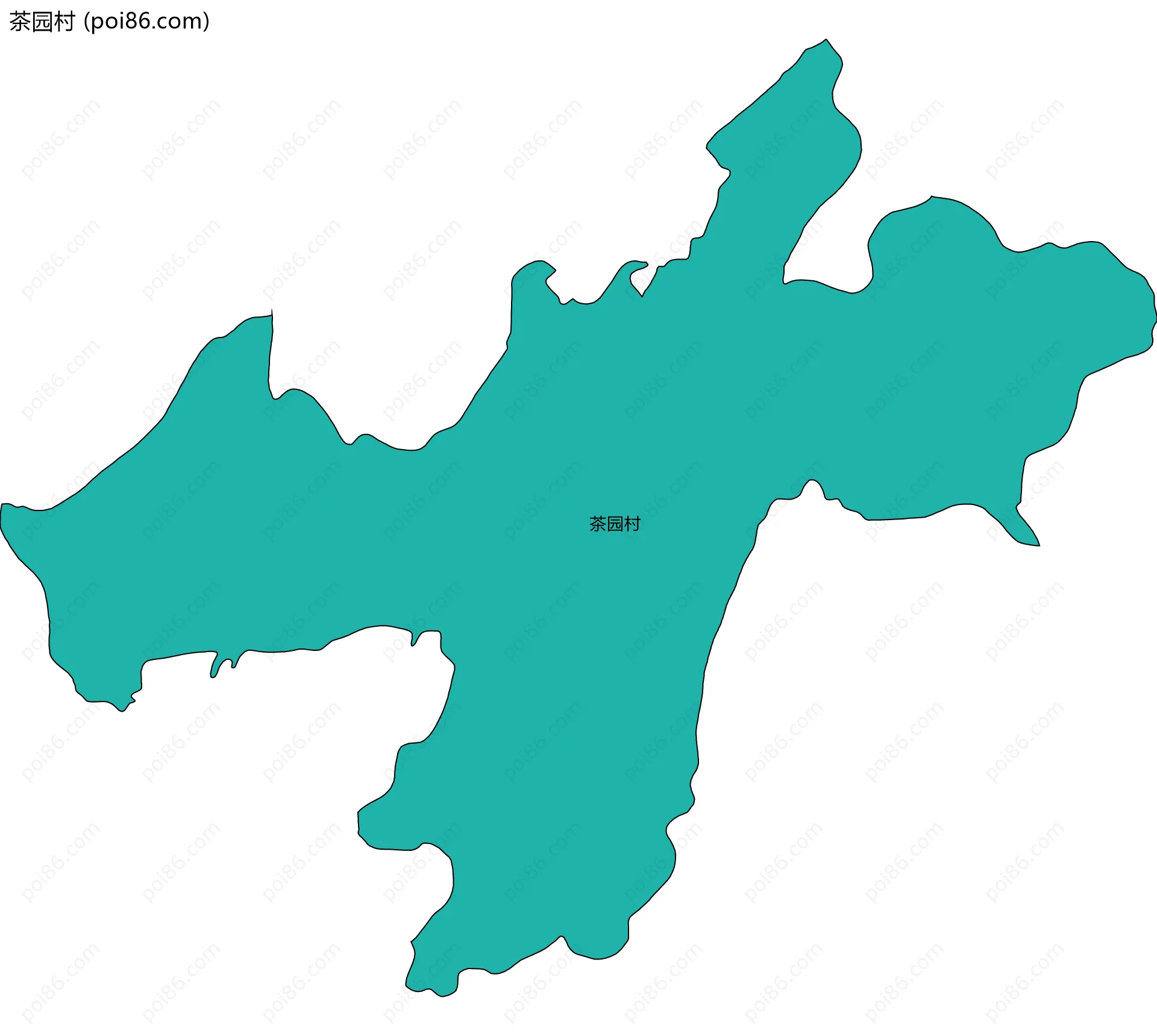 茶园村边界地图