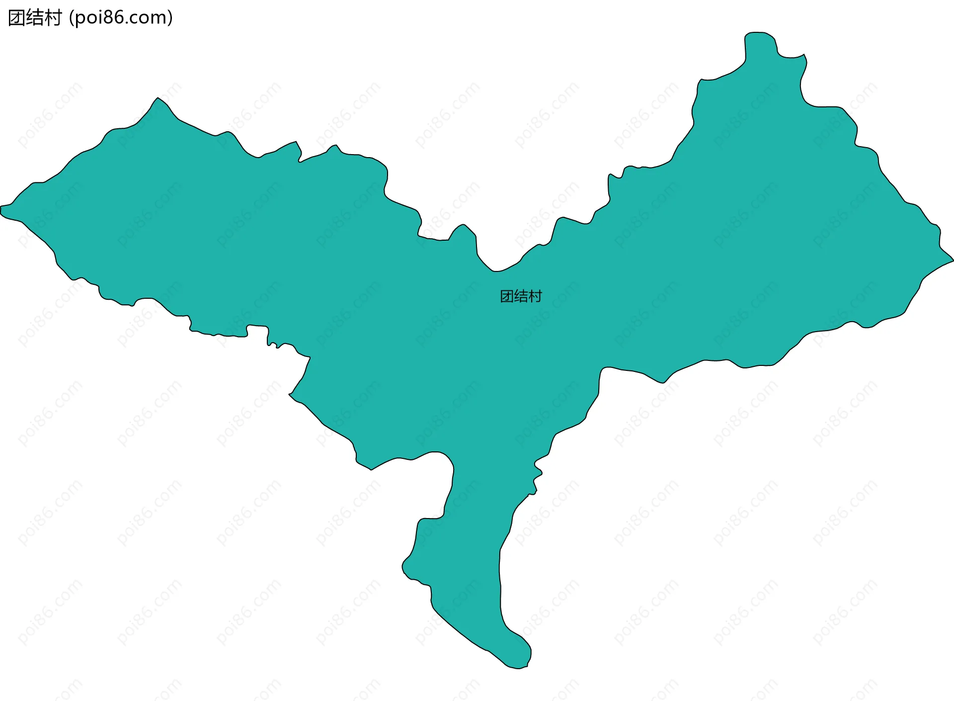 团结村边界地图