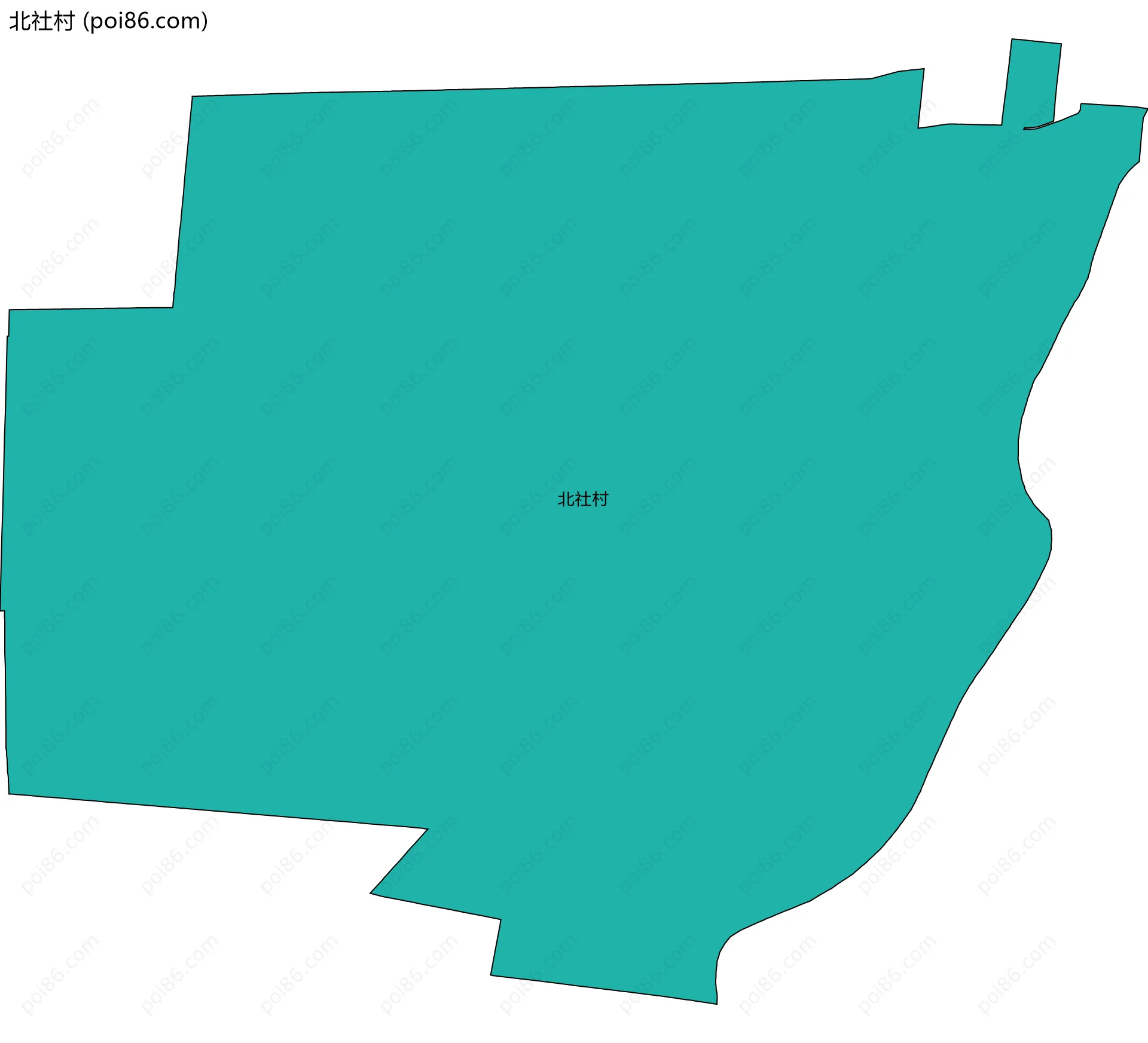 北社村边界地图