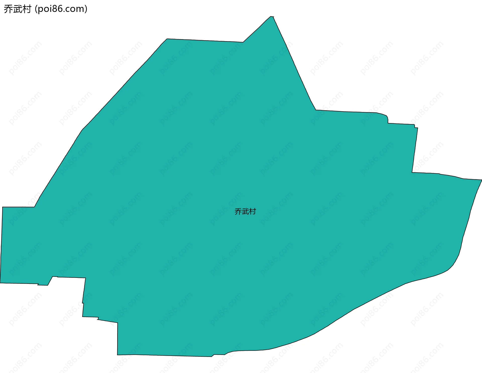 乔武村边界地图