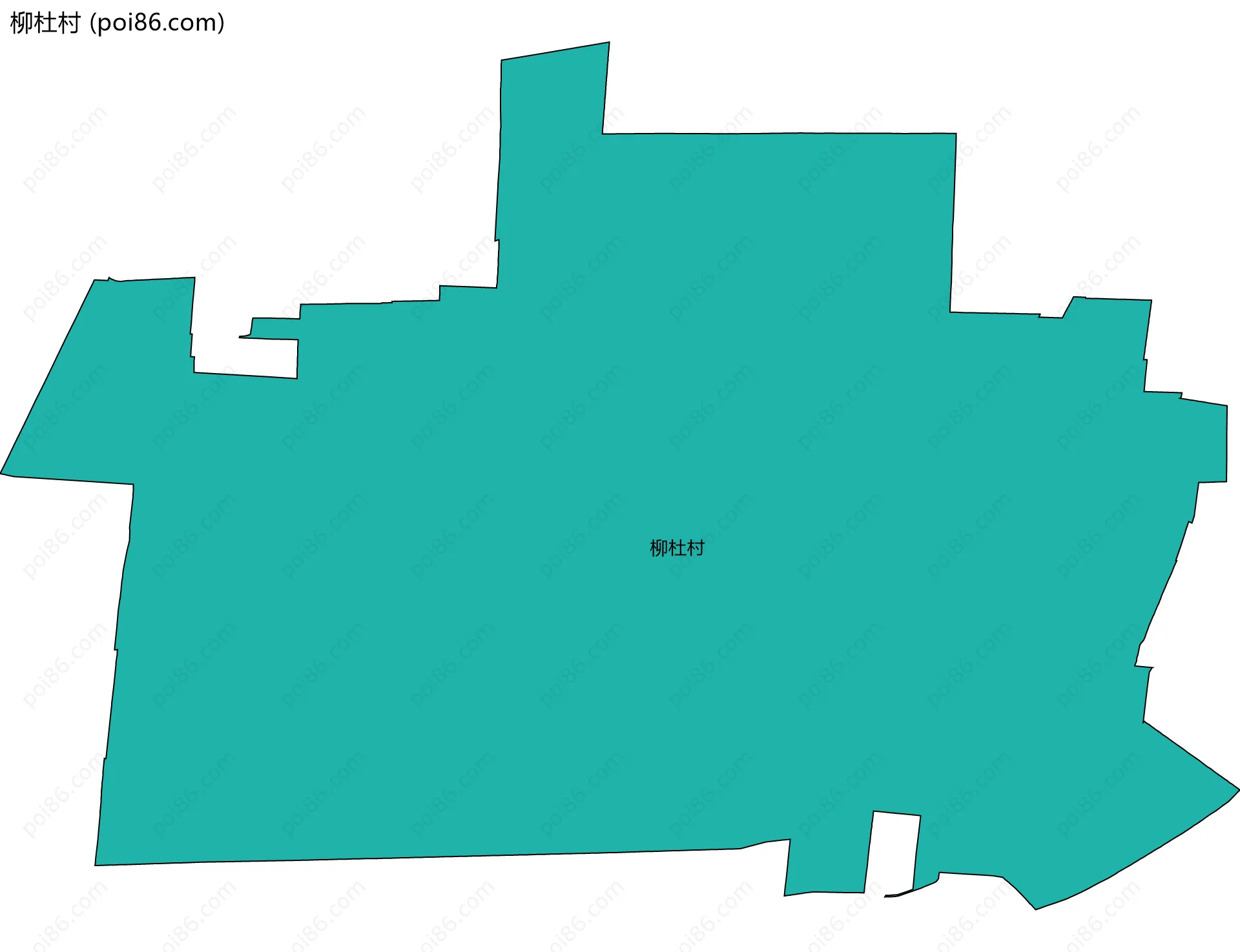 柳杜村边界地图