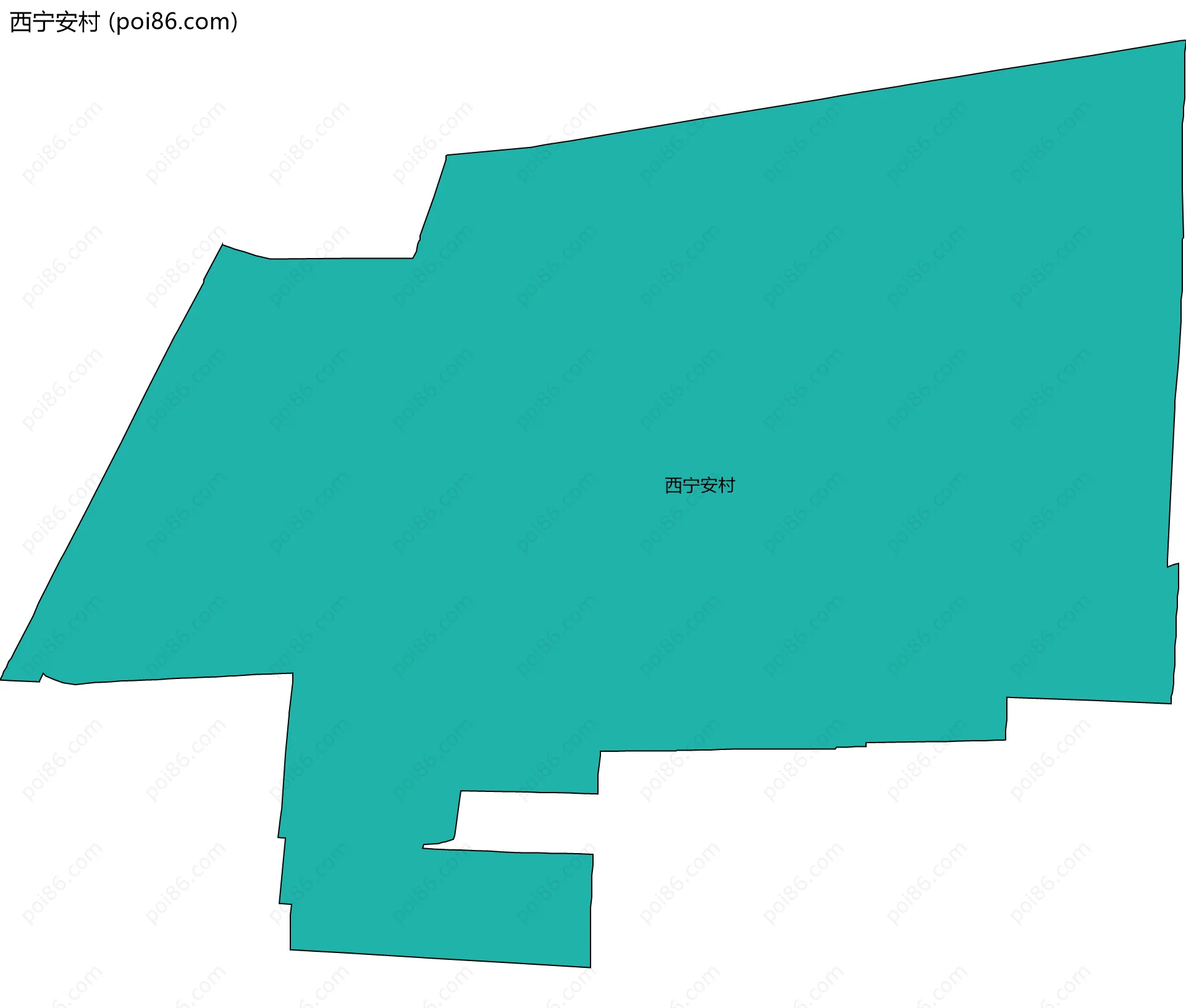 西宁安村边界地图