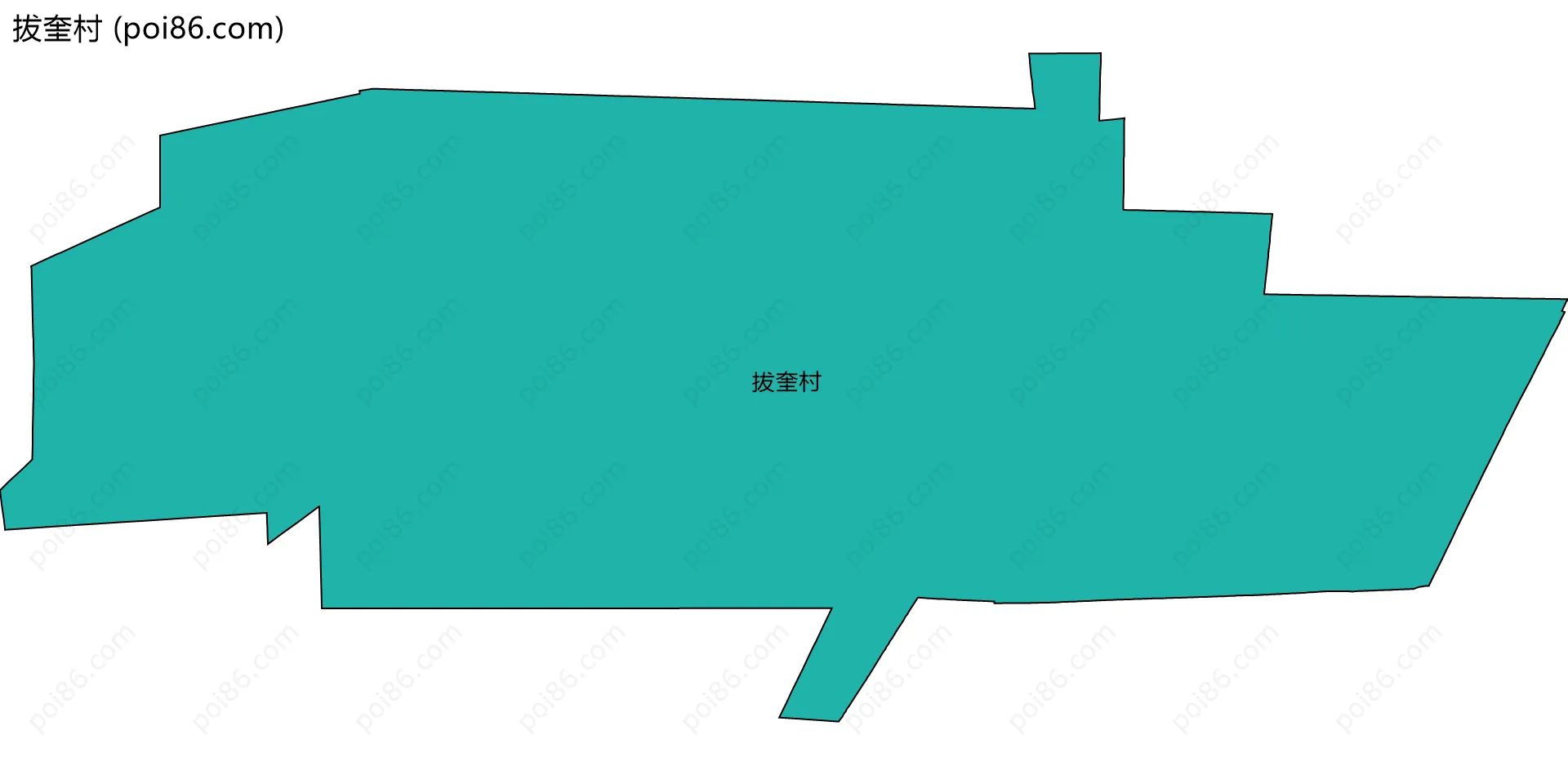 拔奎村边界地图