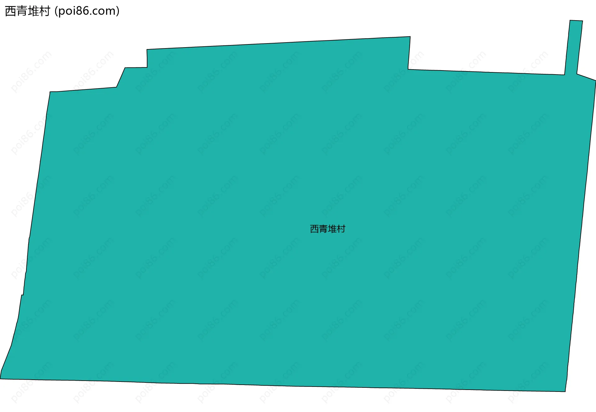 西青堆村边界地图