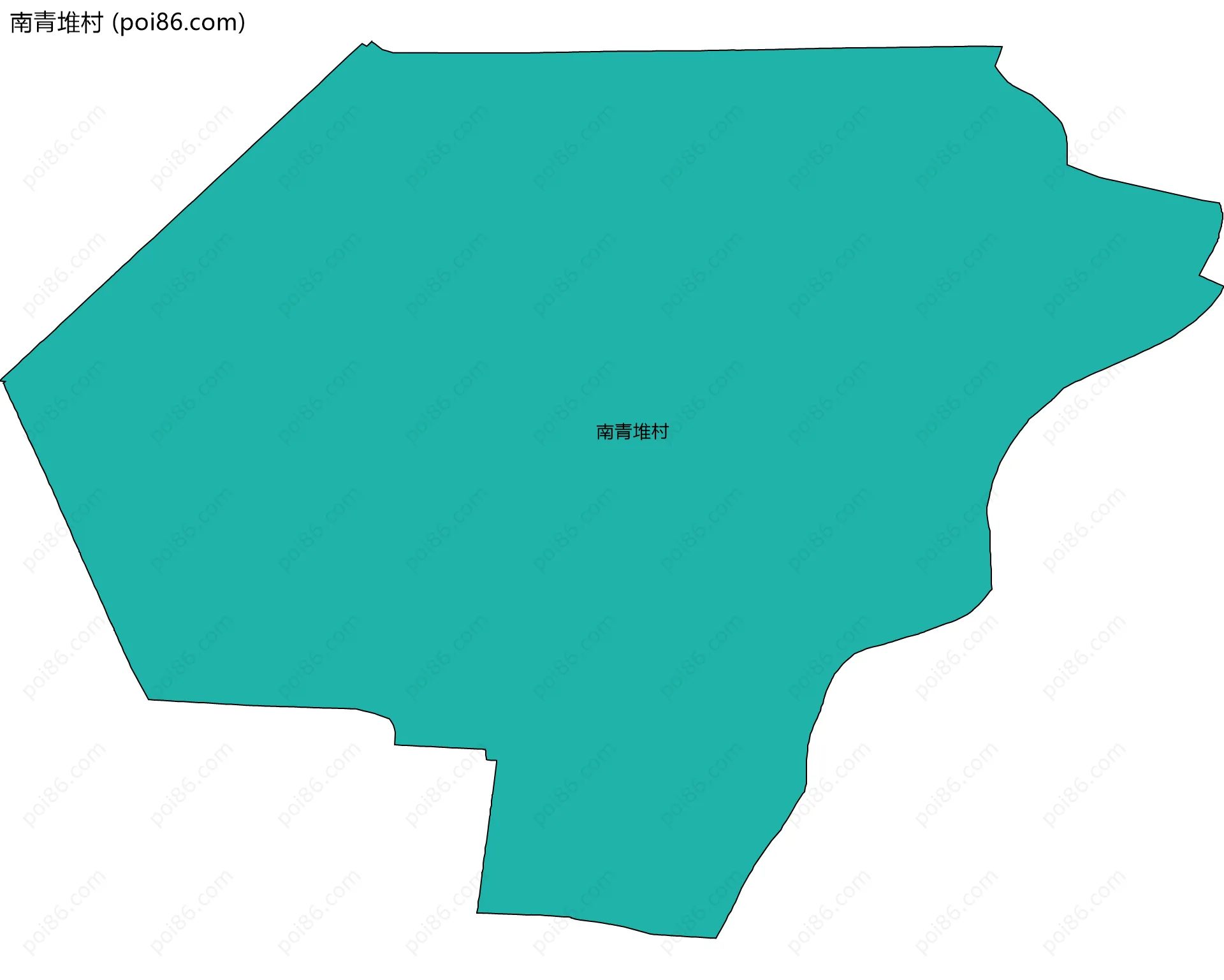南青堆村边界地图