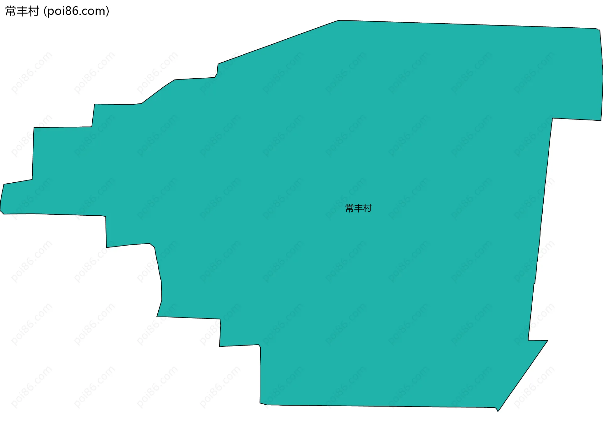 常丰村边界地图