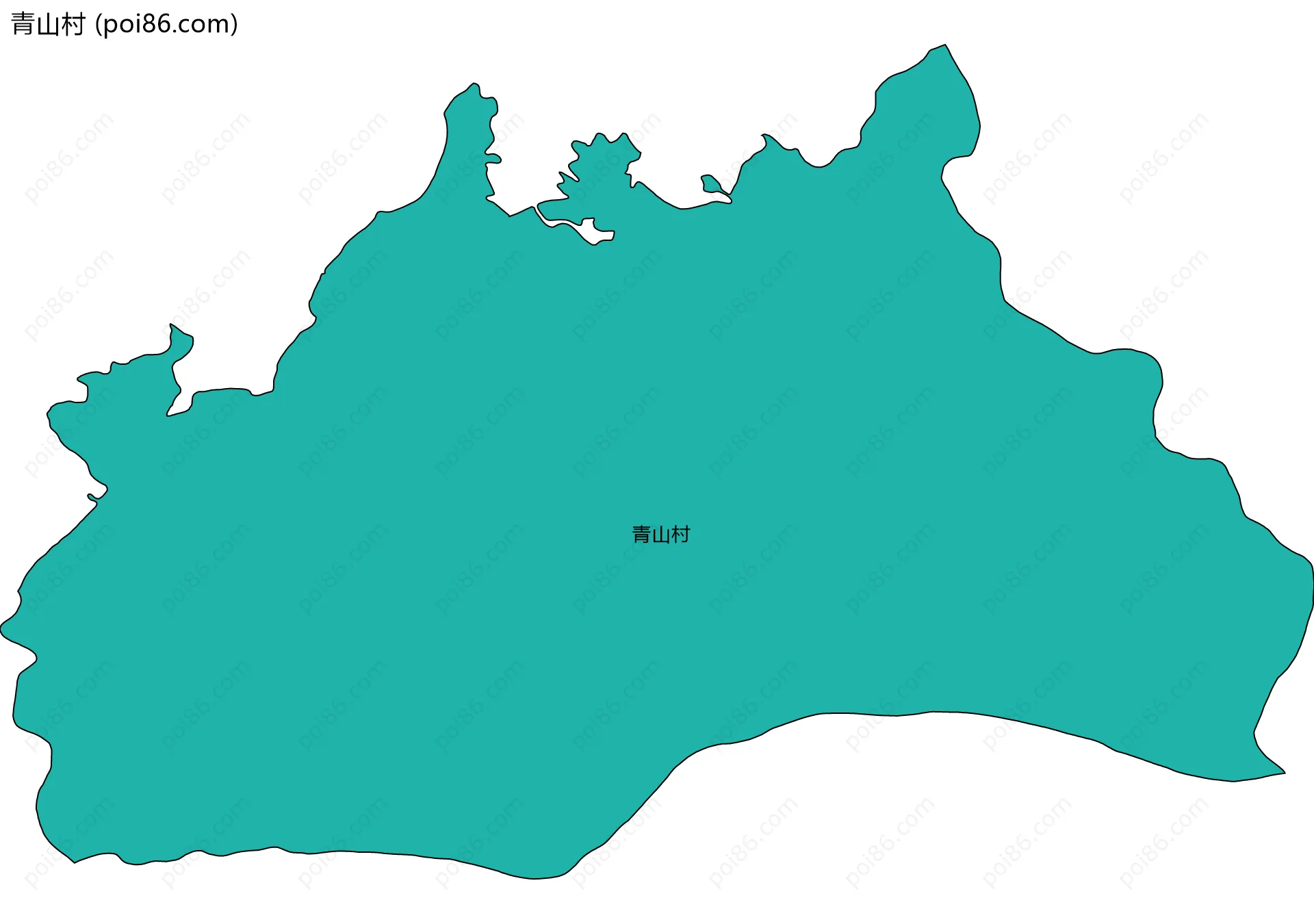 青山村边界地图