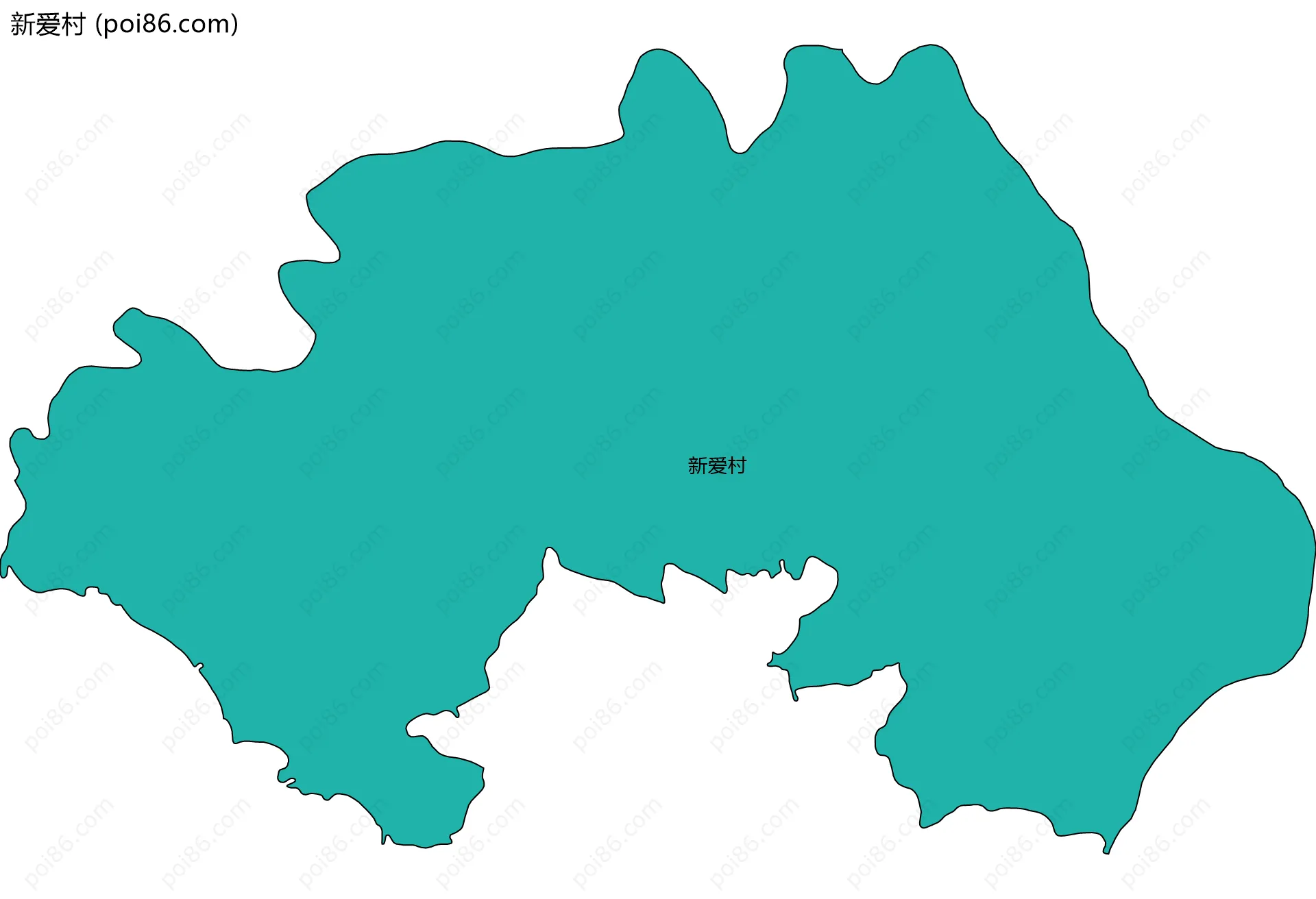 新爱村边界地图