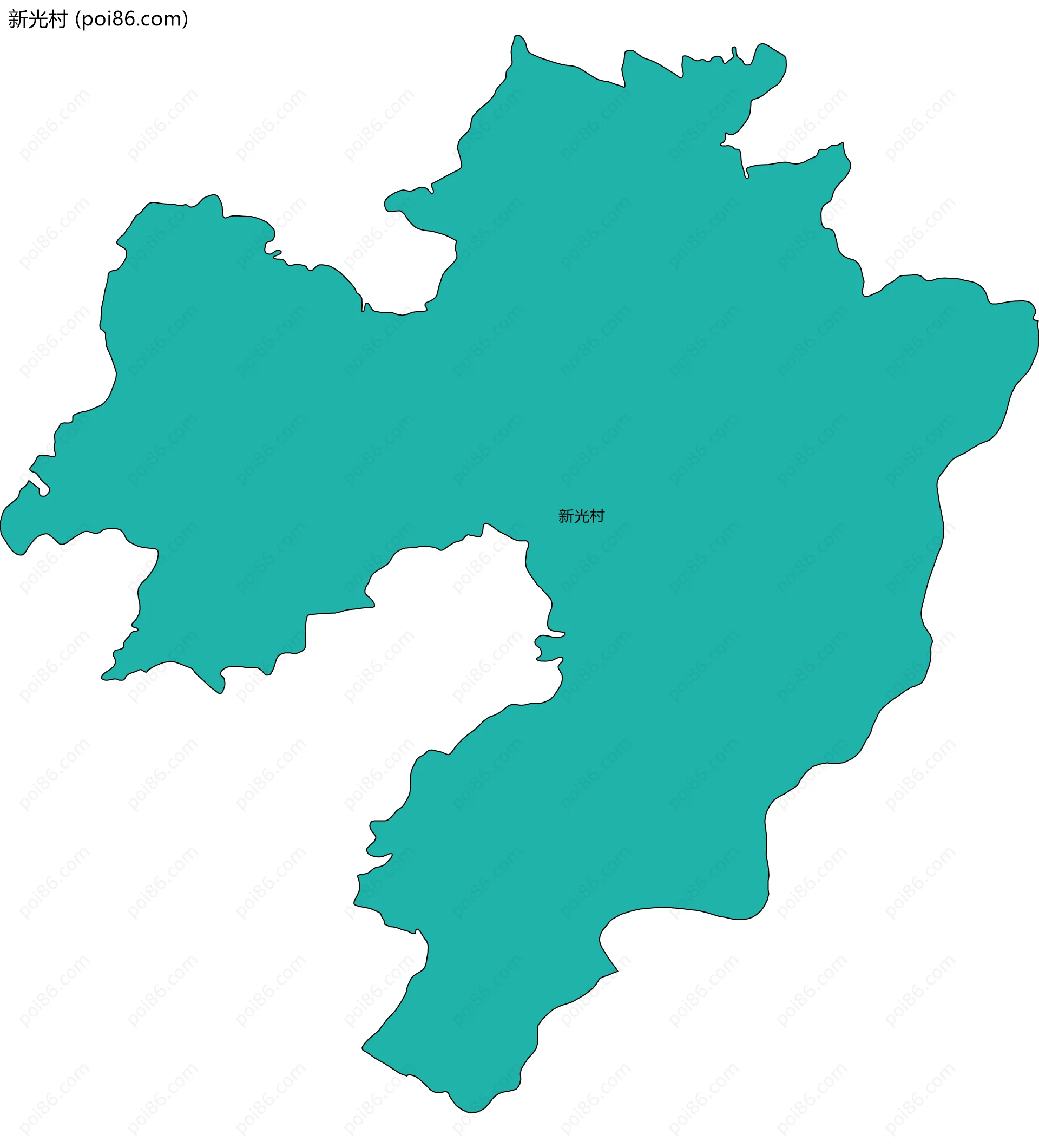 新光村边界地图